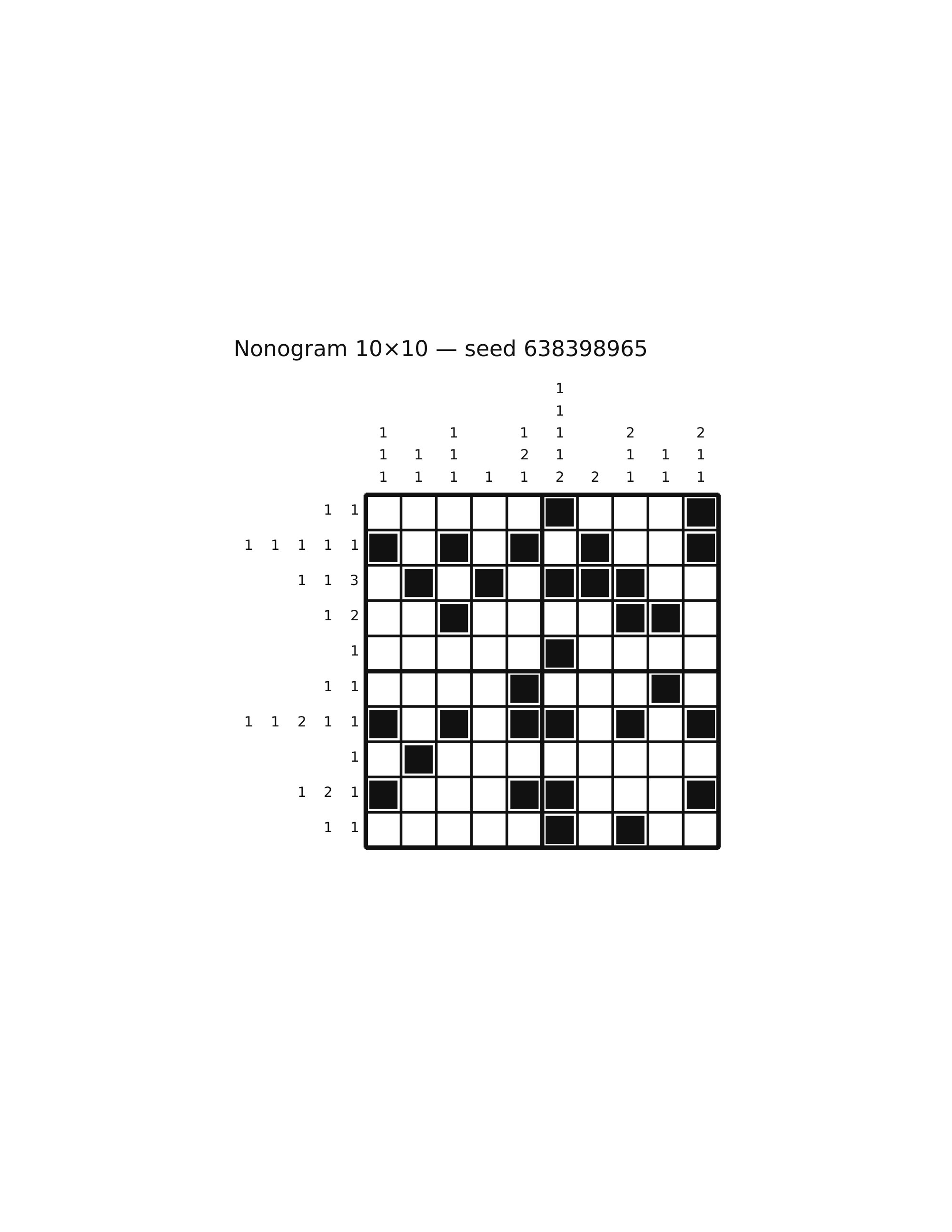 Nonogram 10×10 #79 — solution