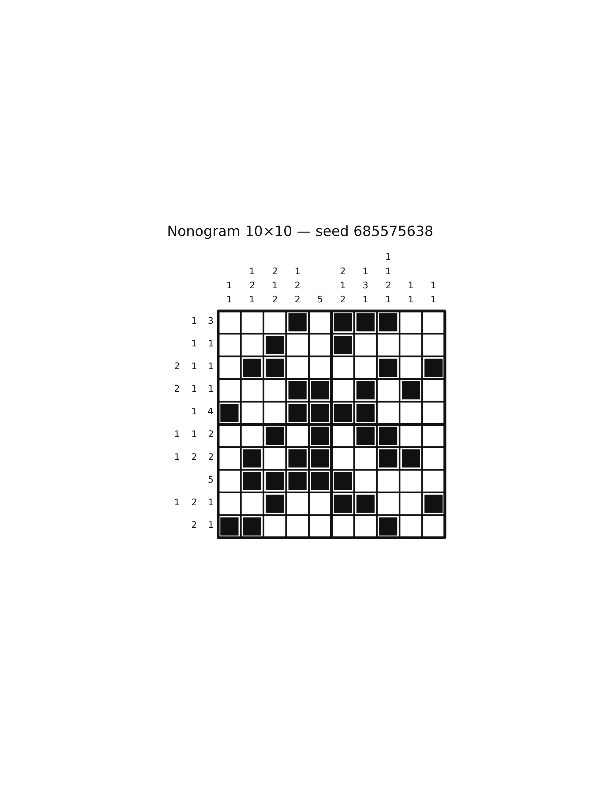 Nonogram 10×10 #63 — solution