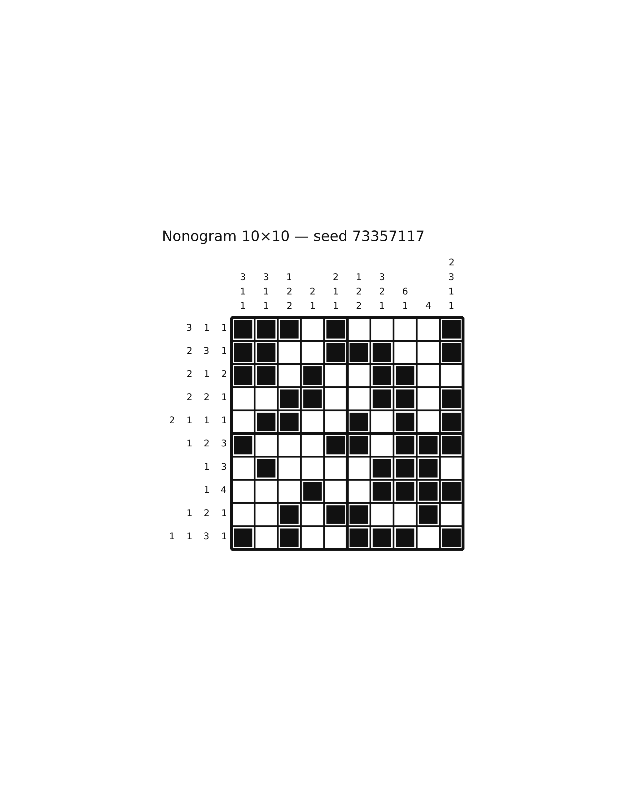 Nonogram 10×10 #81 — solution