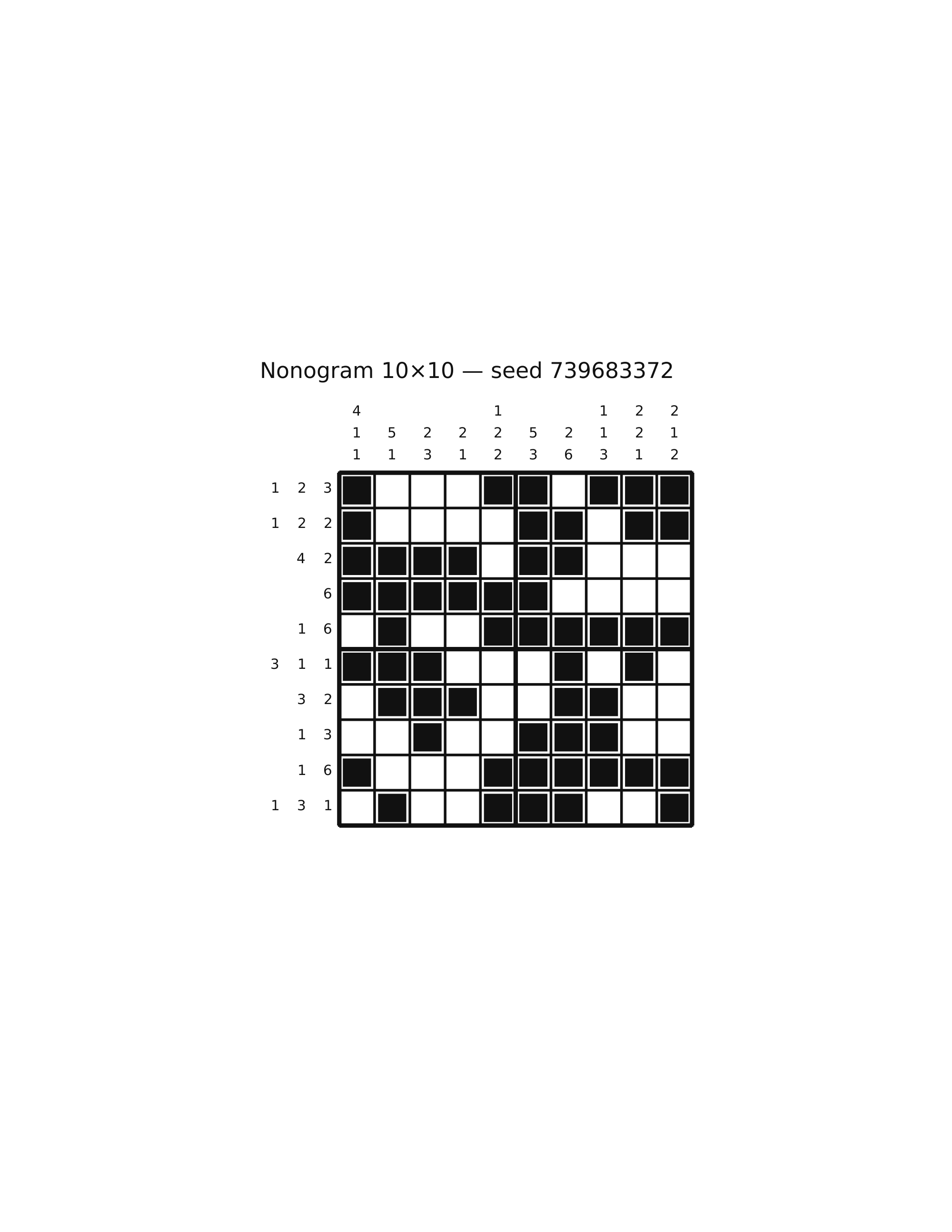 Nonogram 10×10 #80 — solution
