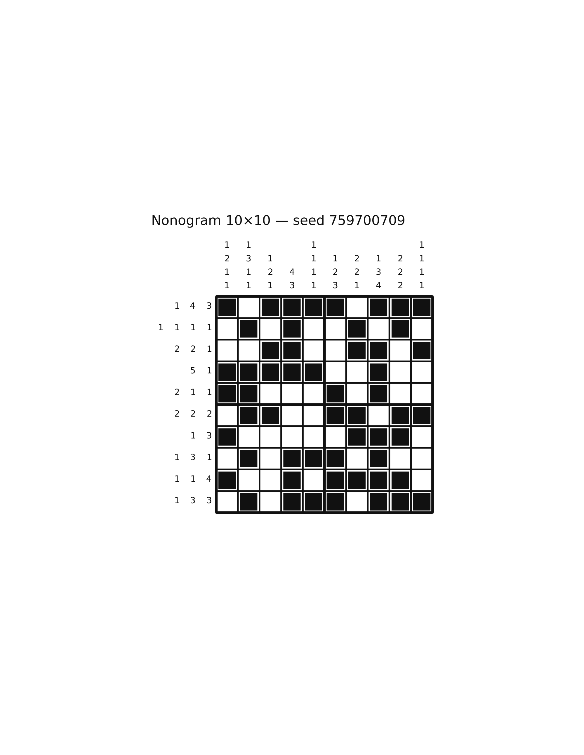 Nonogram 10×10 #76 — solution