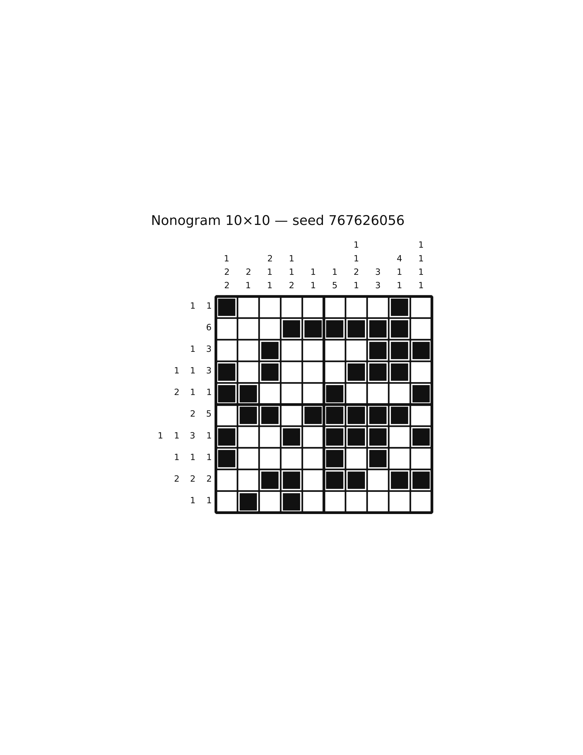 Nonogram 10×10 #46 — solution