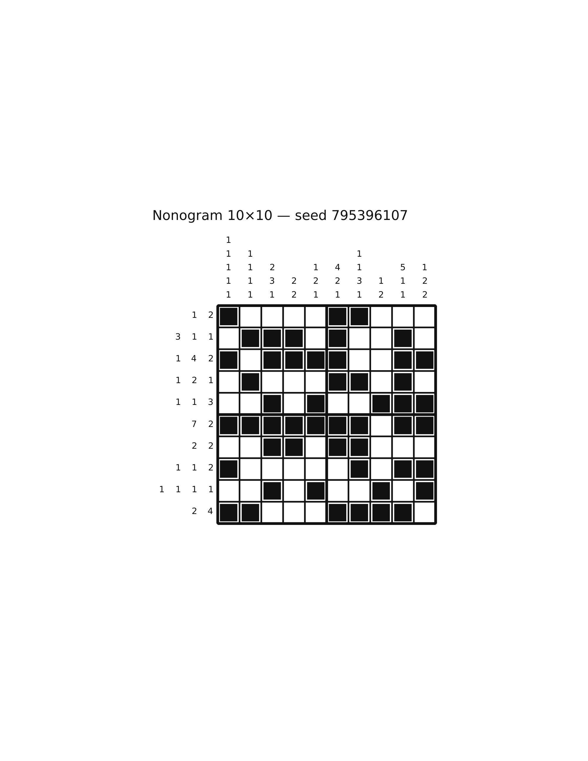 Nonogram 10×10 #23 — solution