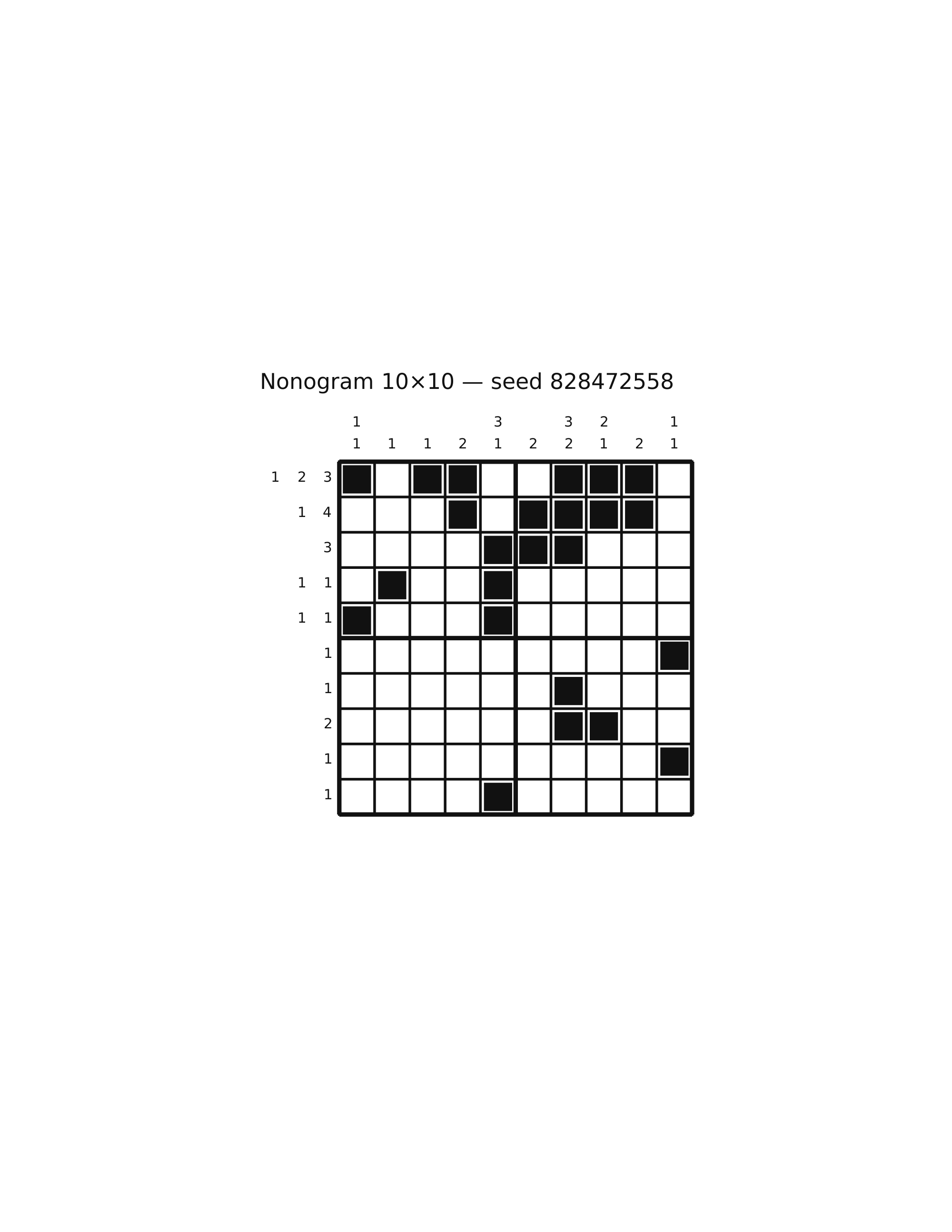 Nonogram 10×10 #81 — solution