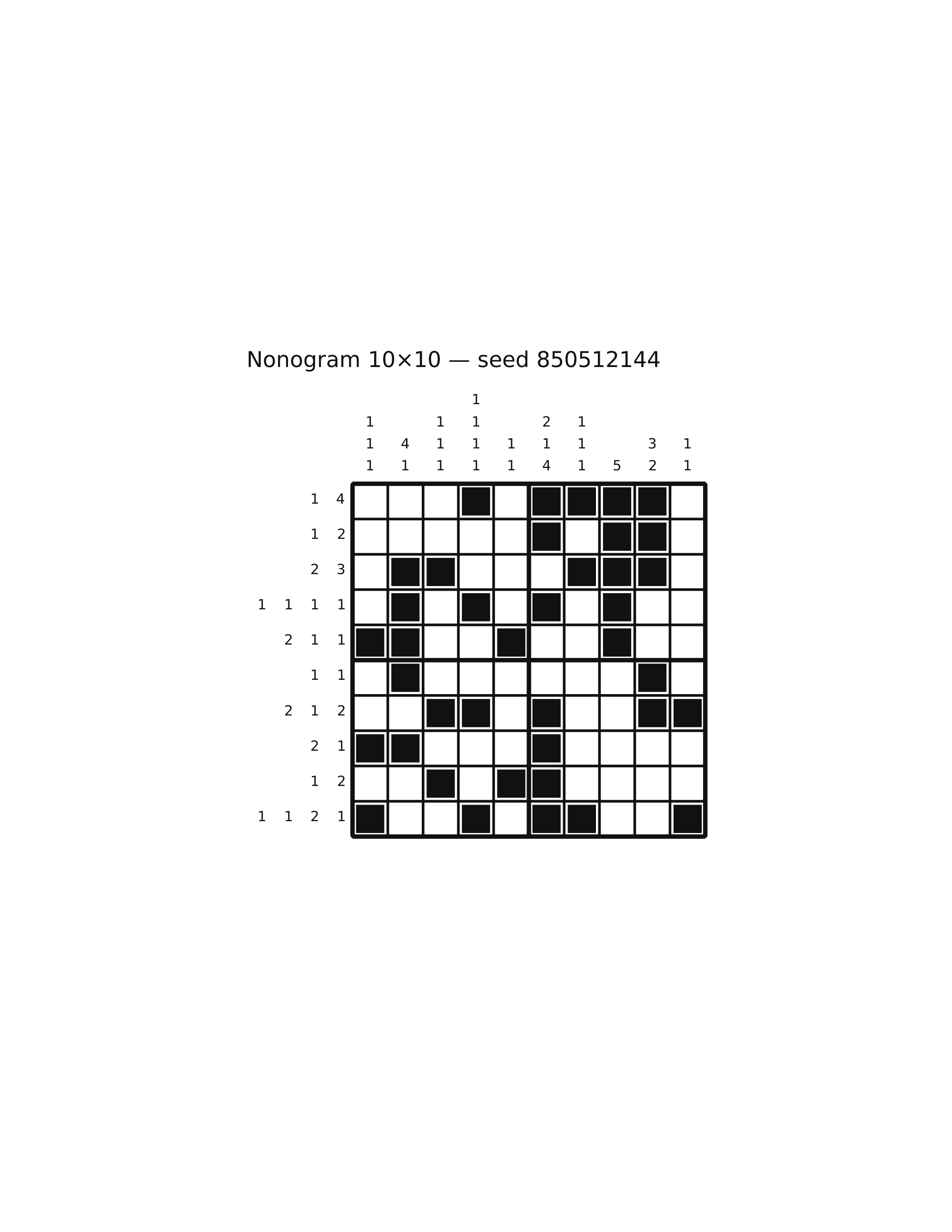 Nonogram 10×10 #64 — solution