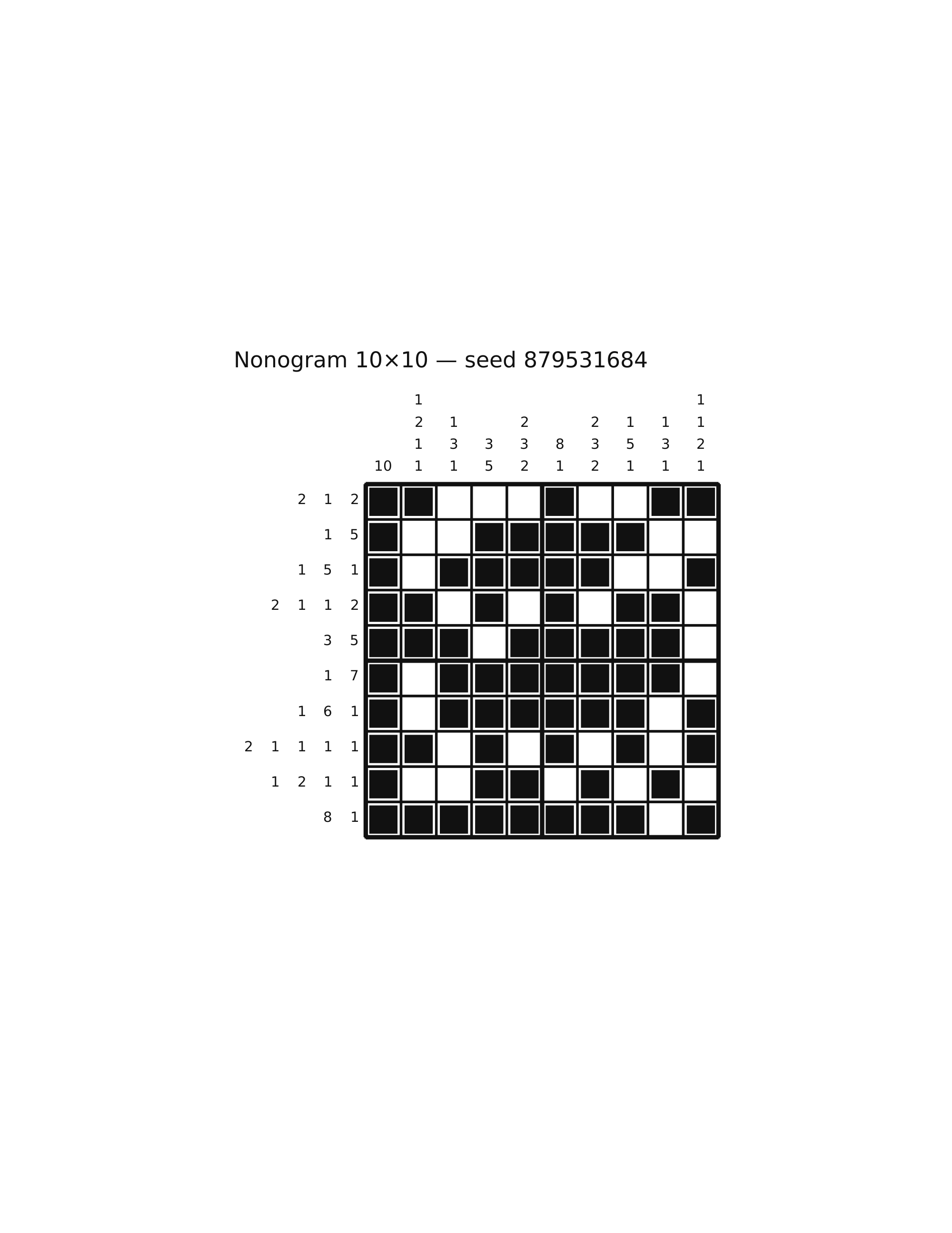 Nonogram 10×10 #39 — solution