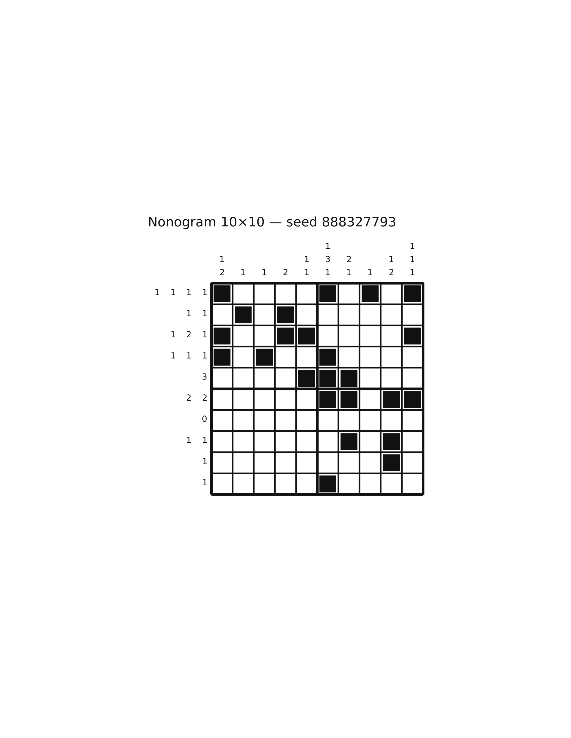 Nonogram 10×10 #27 — solution
