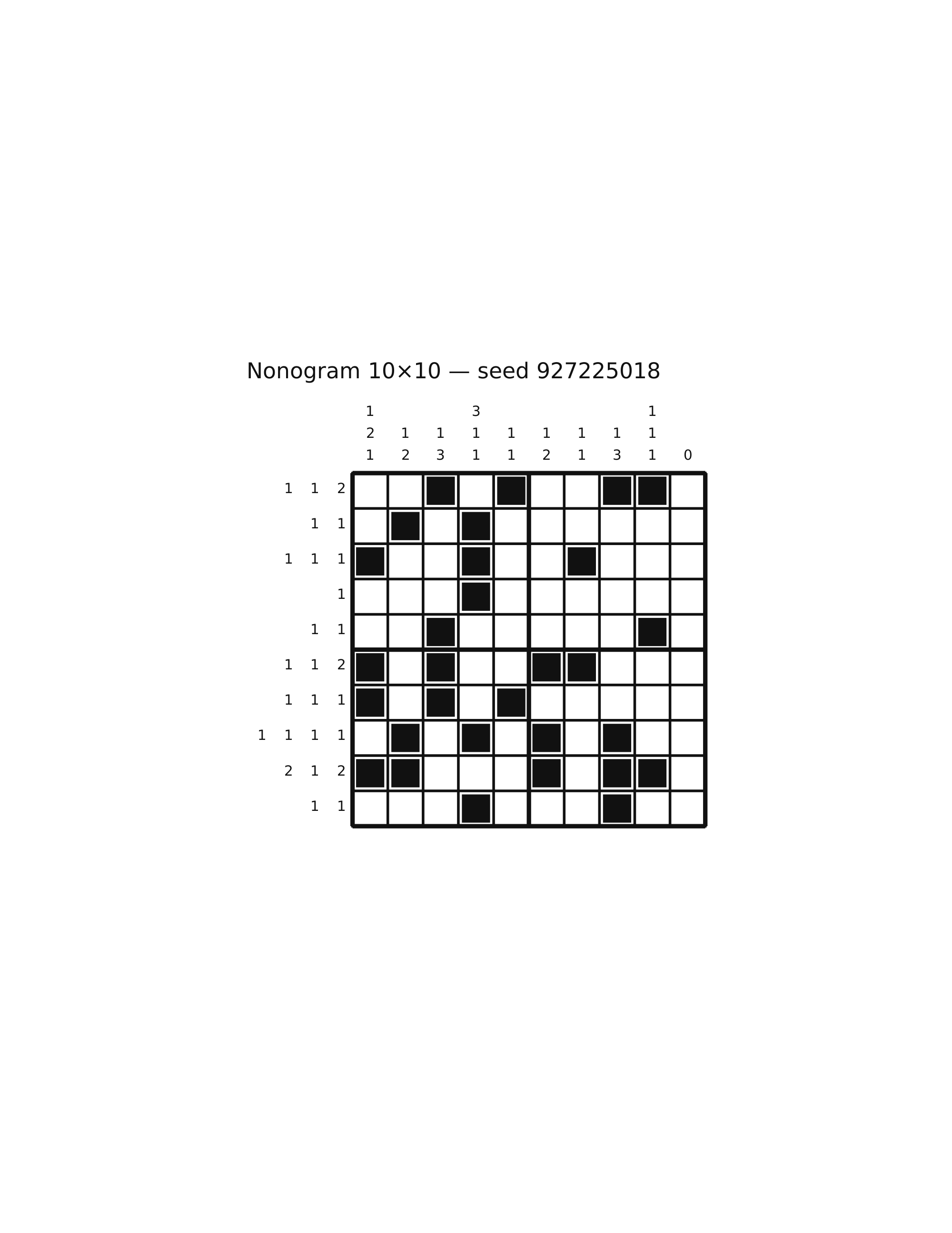 Nonogram 10×10 #63 — solution