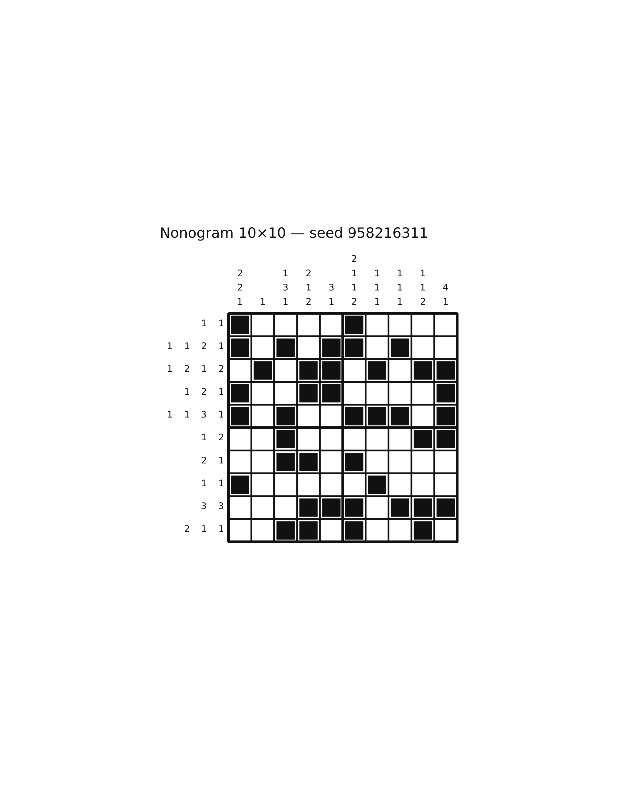 Nonogram 10×10 #80 — solution