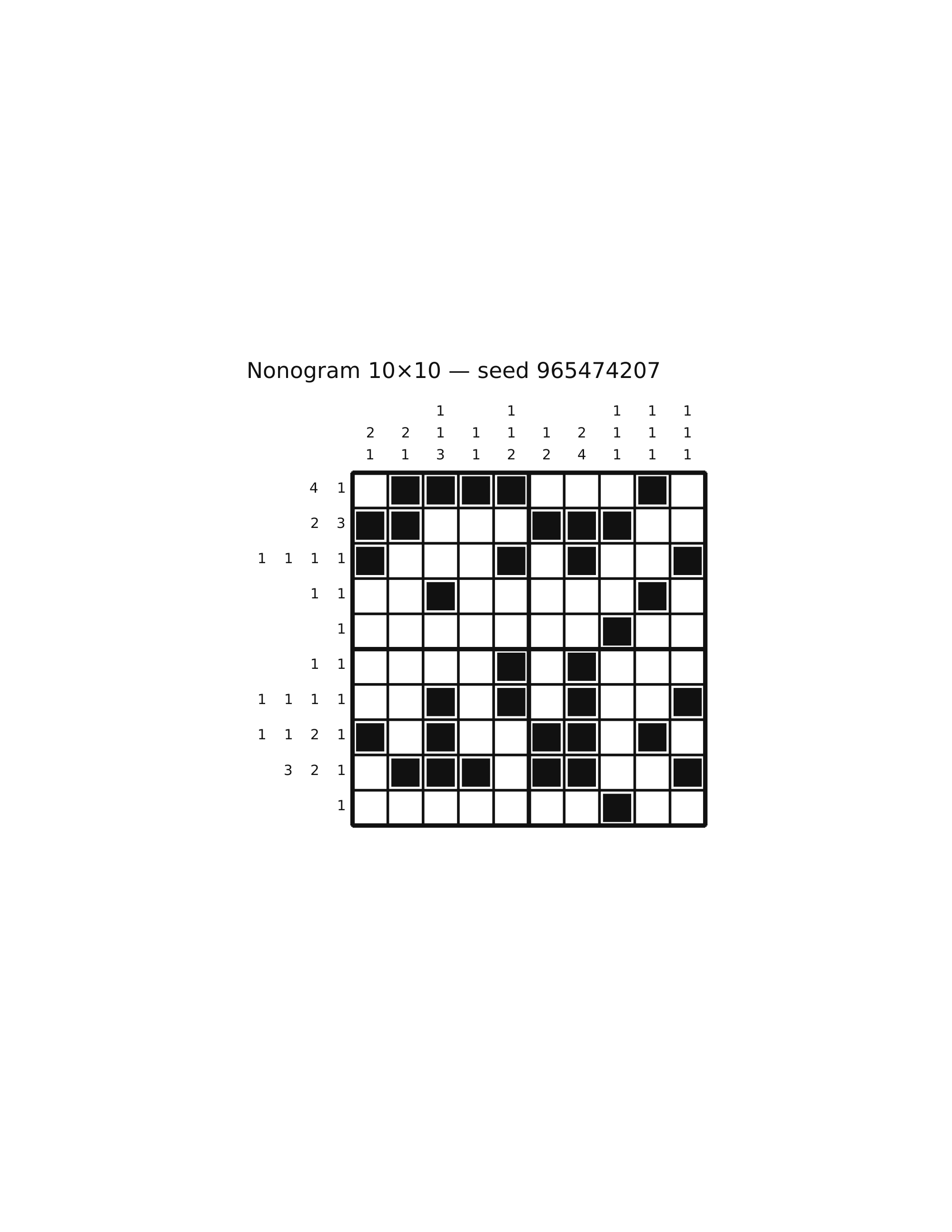 Nonogram 10×10 #30 — solution