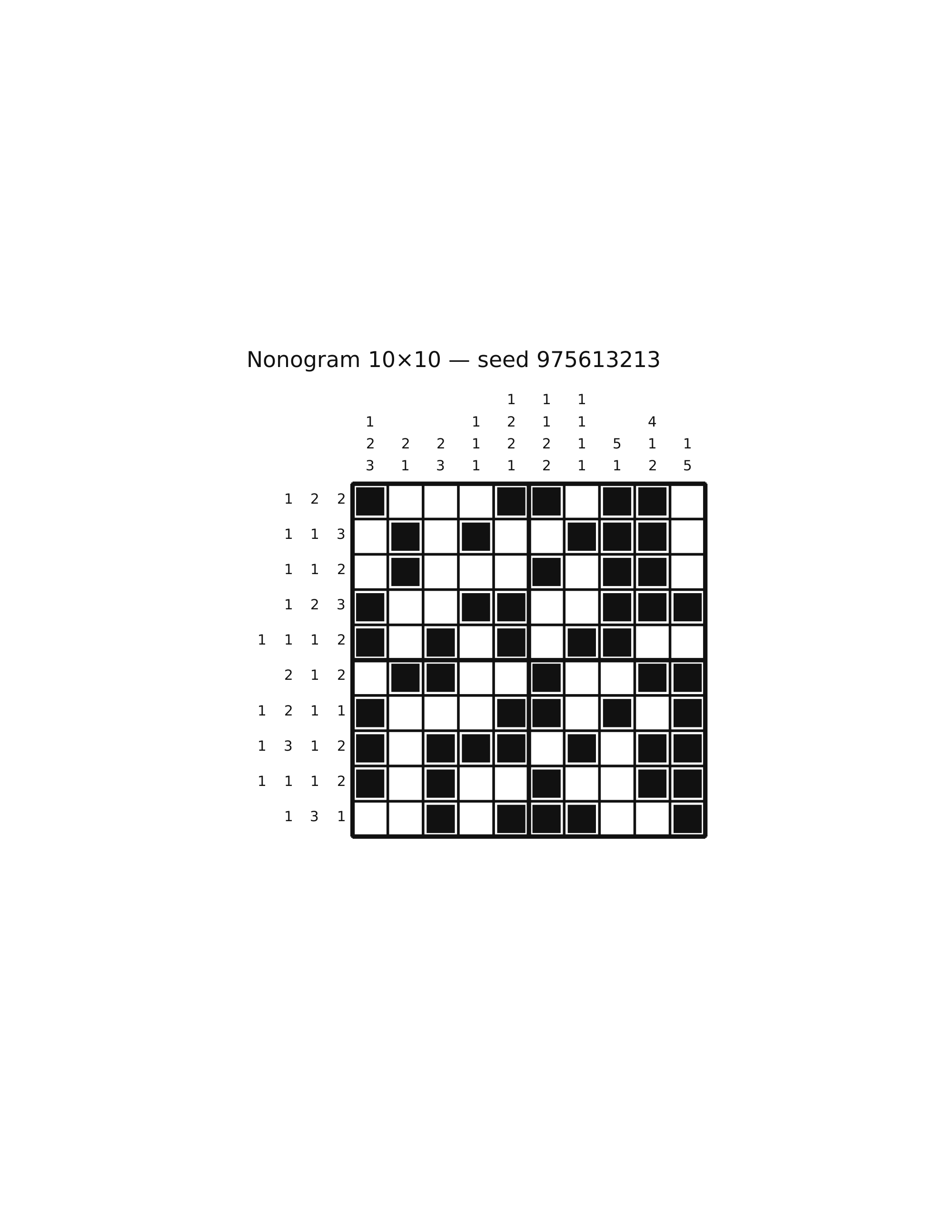 Nonogram 10×10 #75 — solution