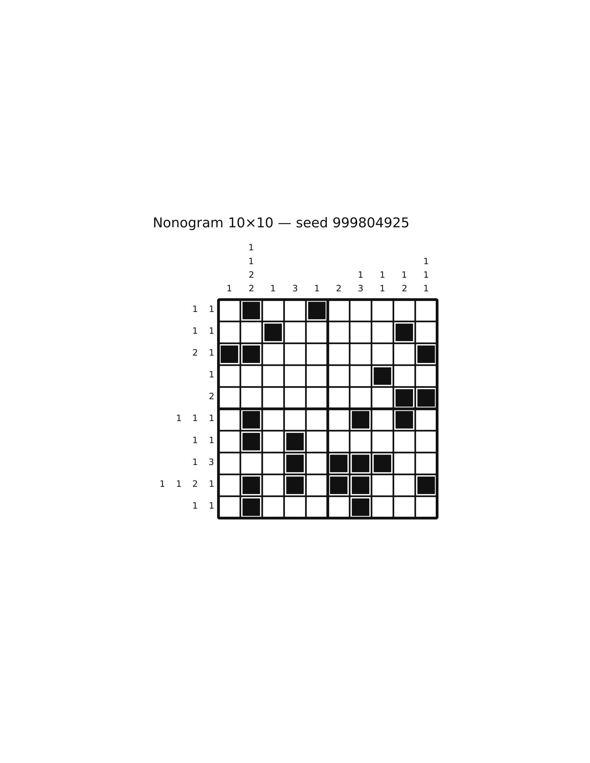 Nonogram 10×10 #30 — solution