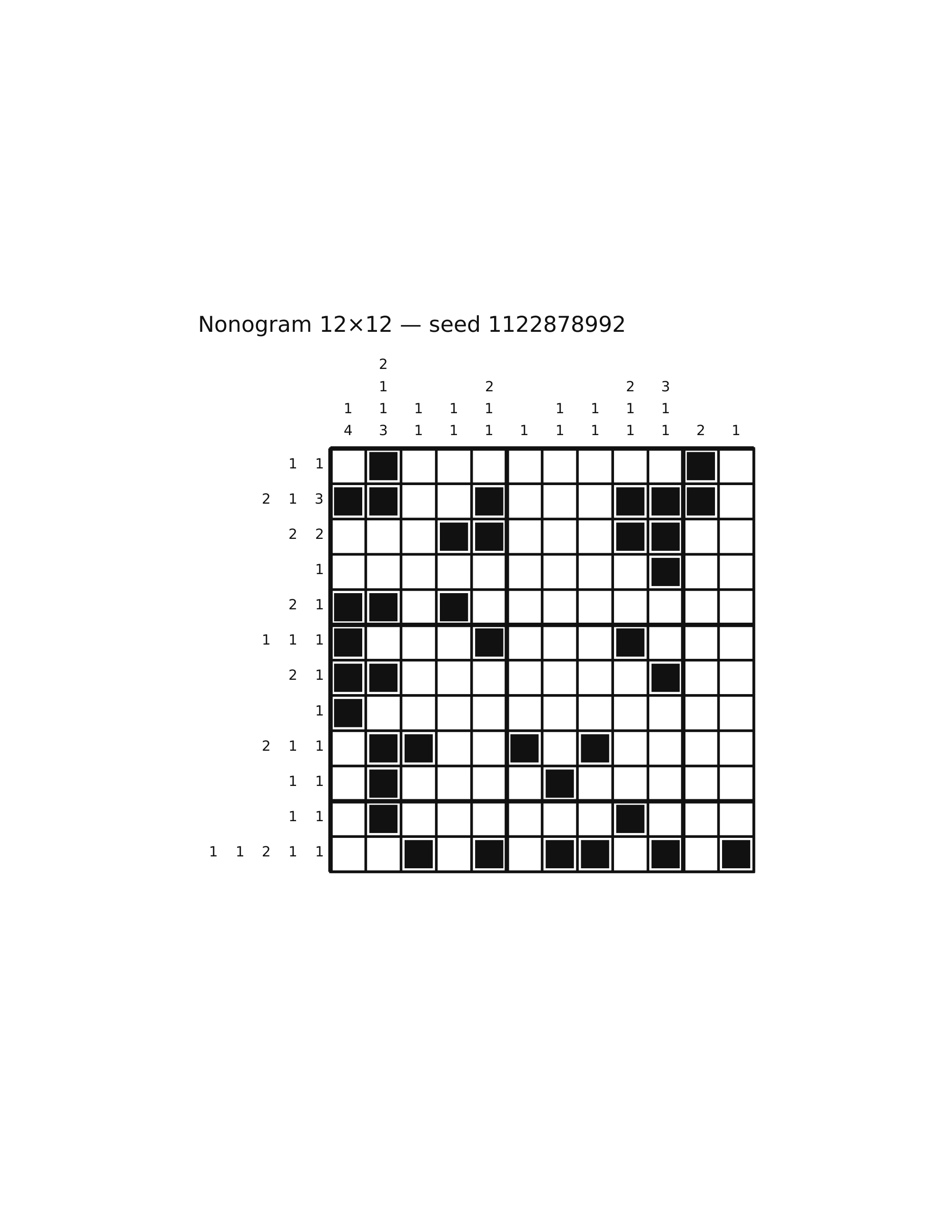 Nonogram 12×12 #8 — solution