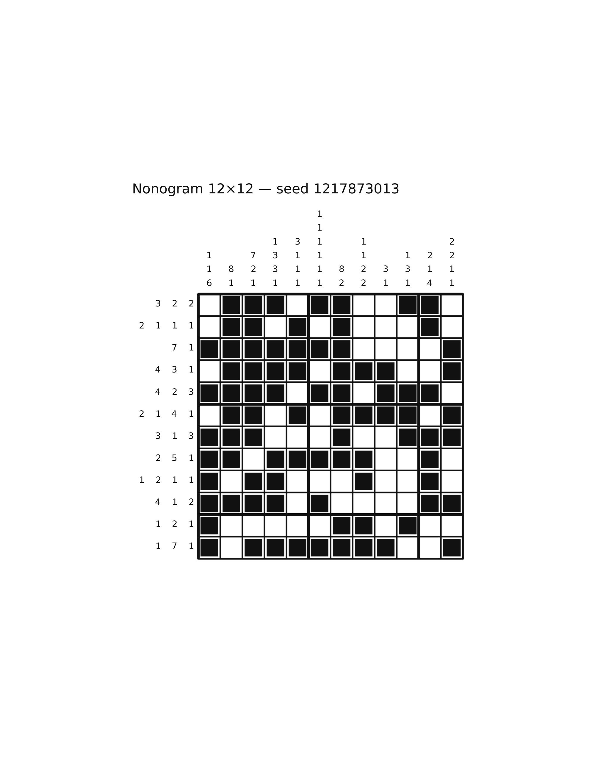 Nonogram 12×12 #8 — solution