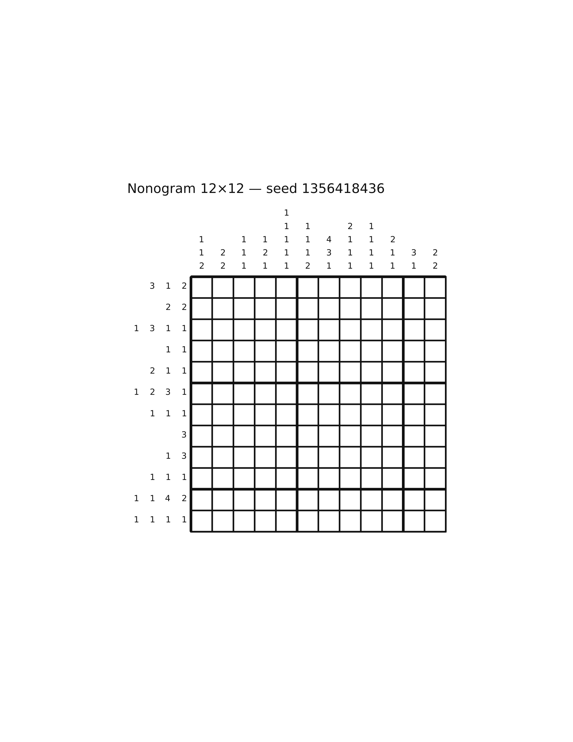 Nonogram 12×12 #12