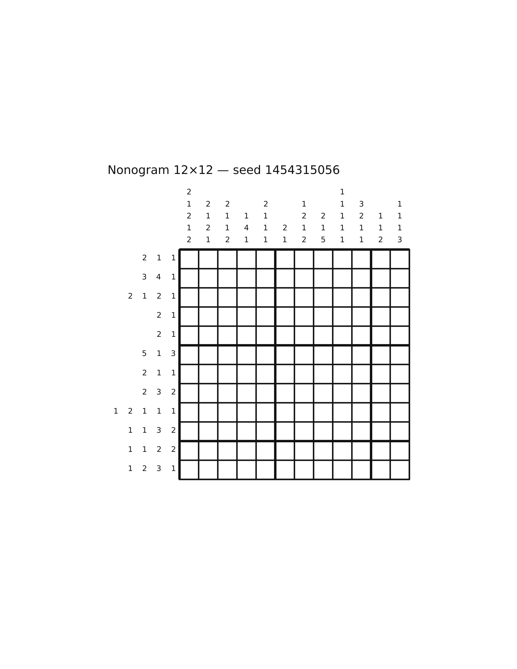 Nonogram 12×12 #25