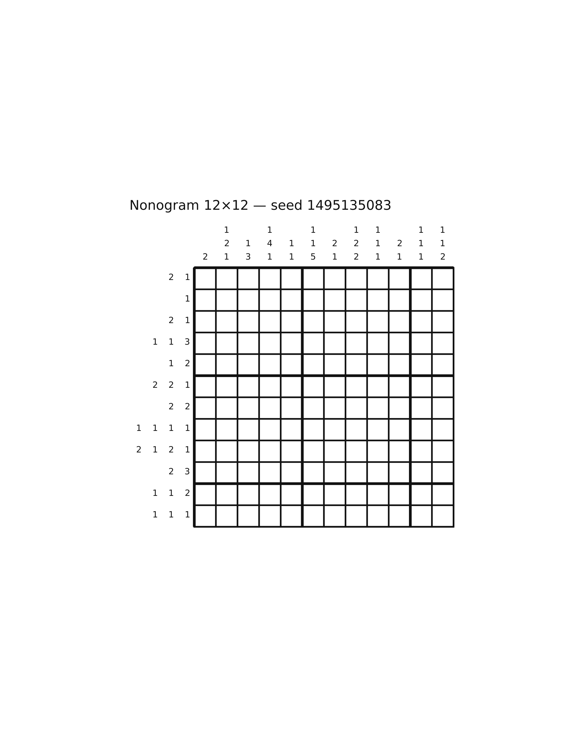 Nonogram 12×12 #67