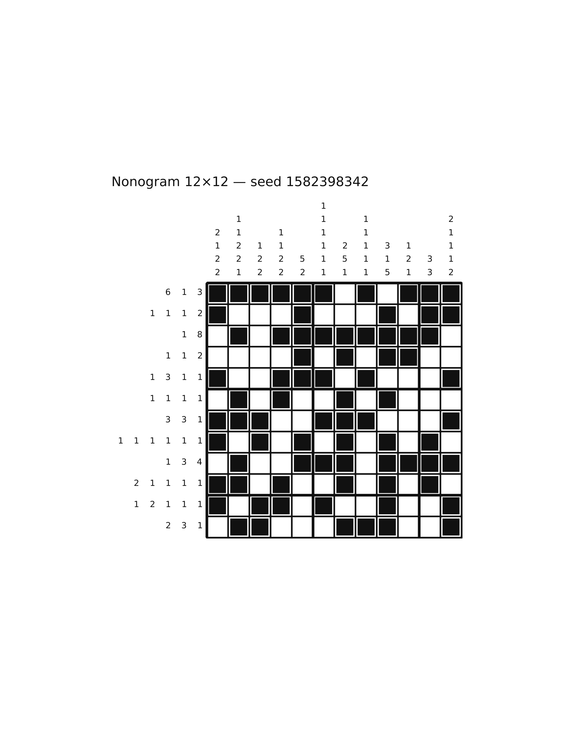 Nonogram 12×12 #60 — solution