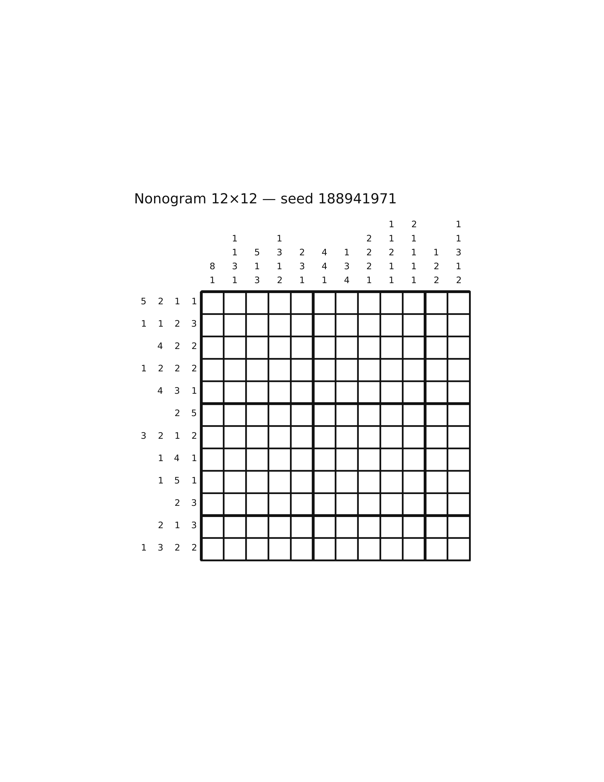 Nonogram 12×12 #61