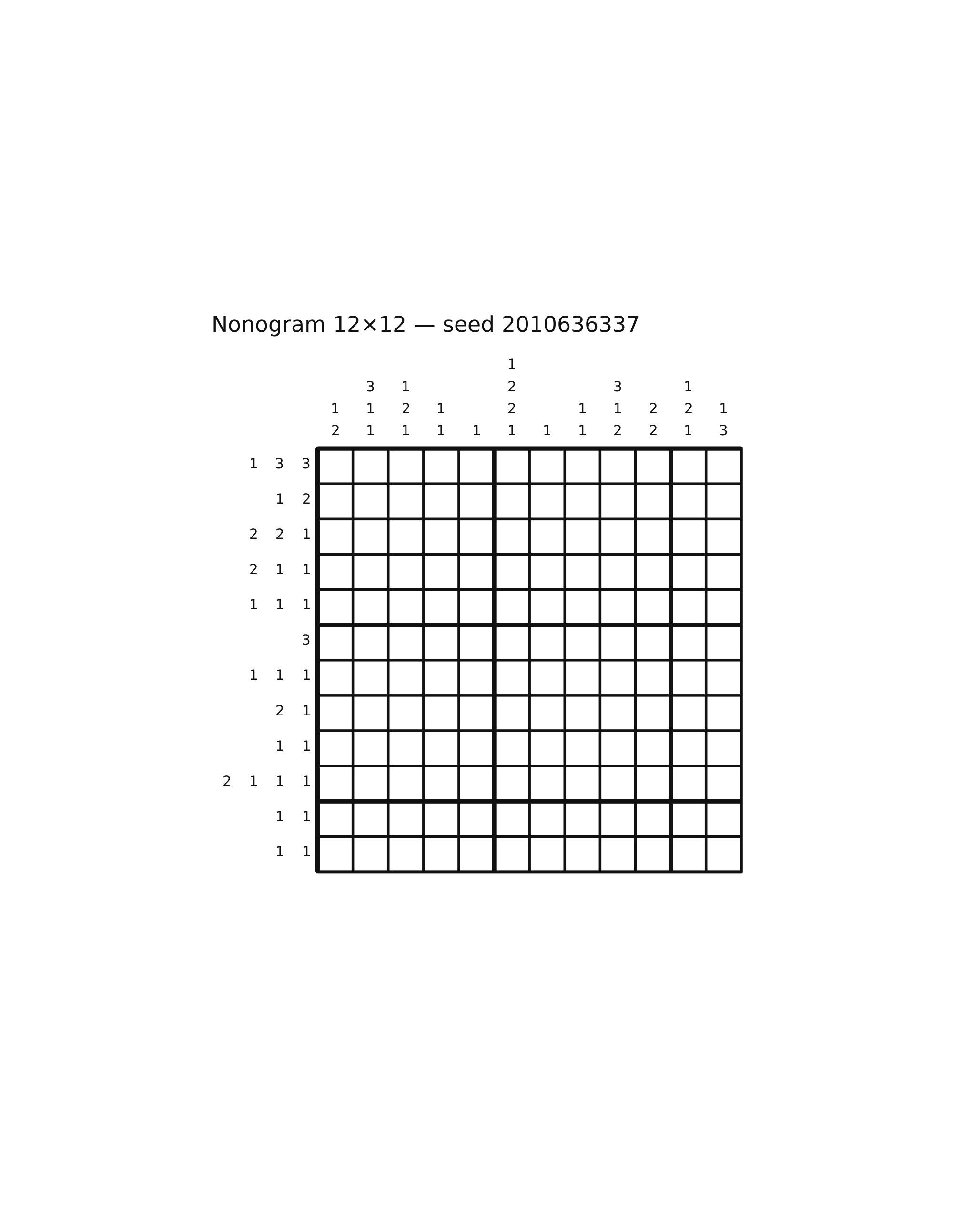 Nonogram 12×12 #62