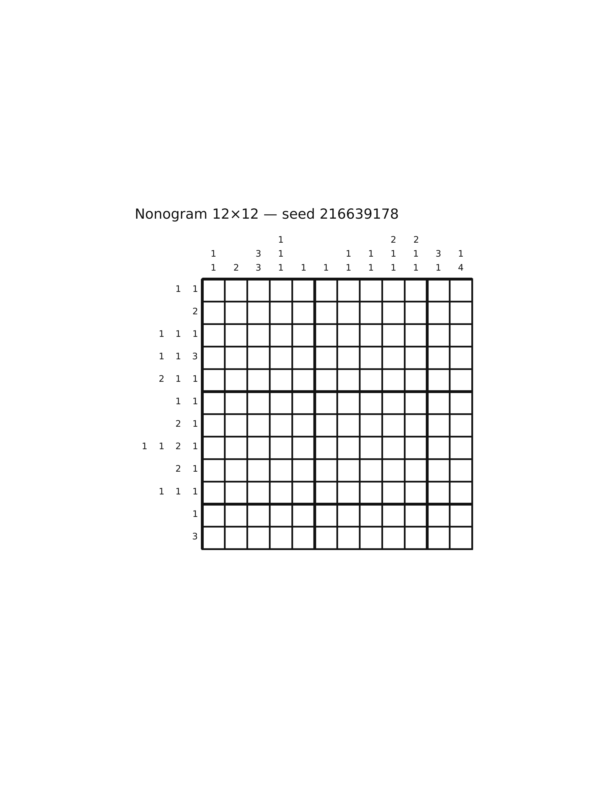 Nonogram 12×12 #53