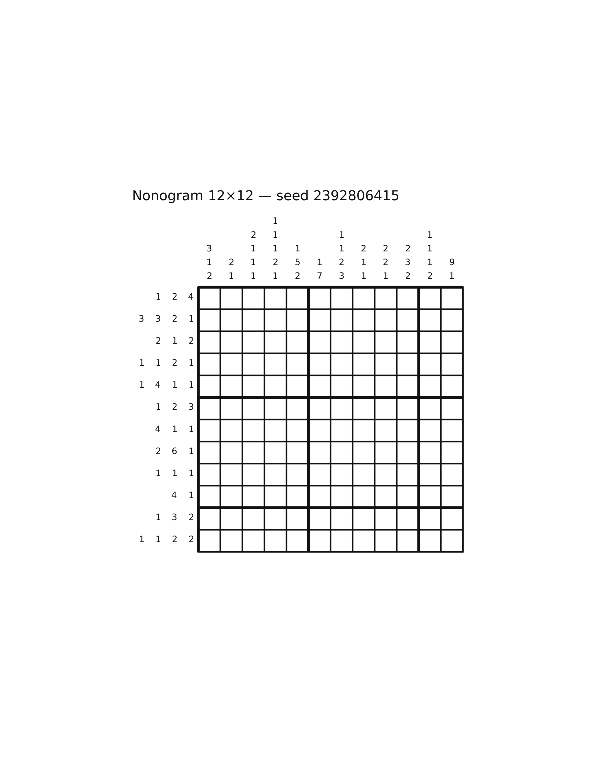 Nonogram 12×12 #64