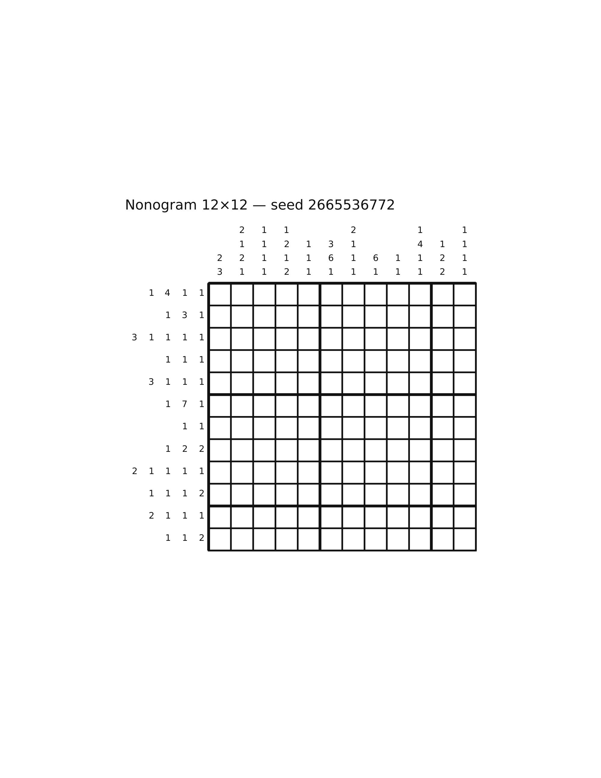 Nonogram 12×12 #70