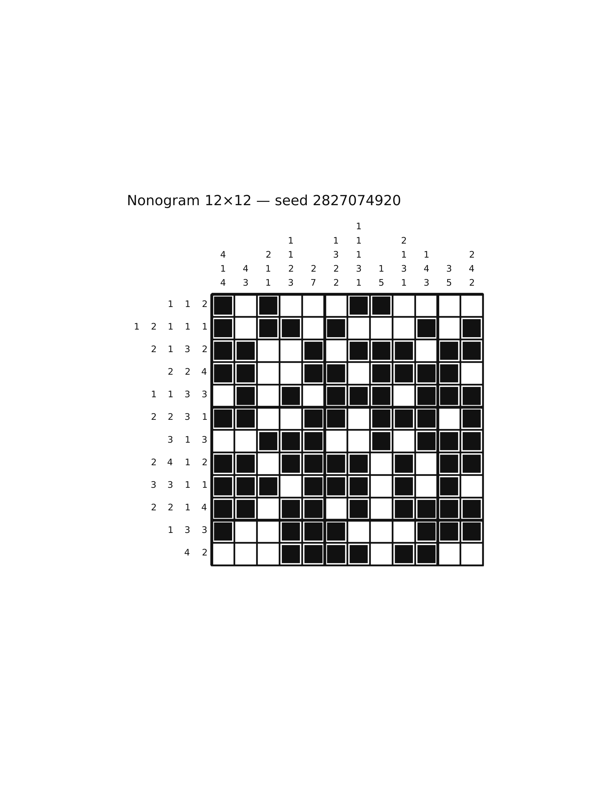 Nonogram 12×12 #9 — solution