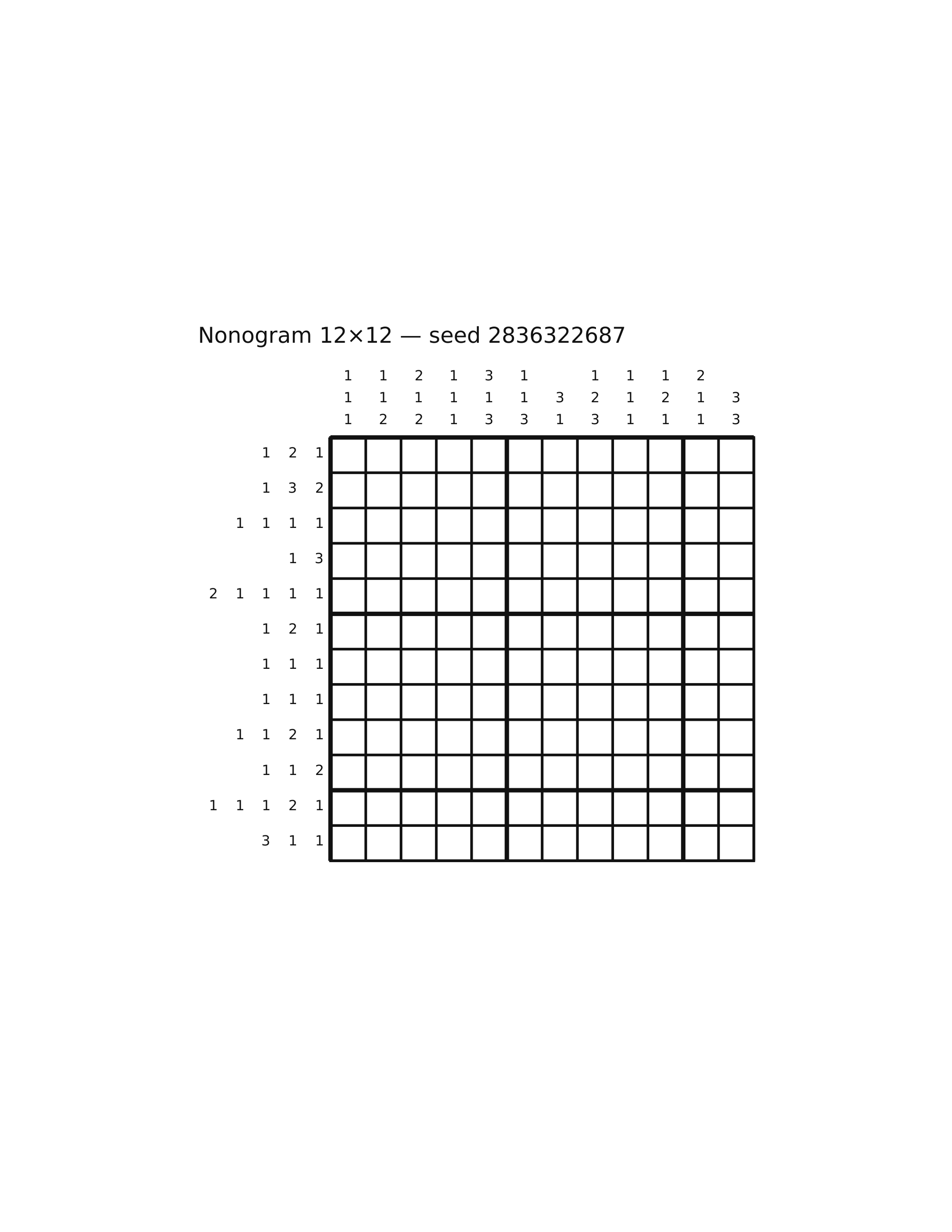 Nonogram 12×12 #78