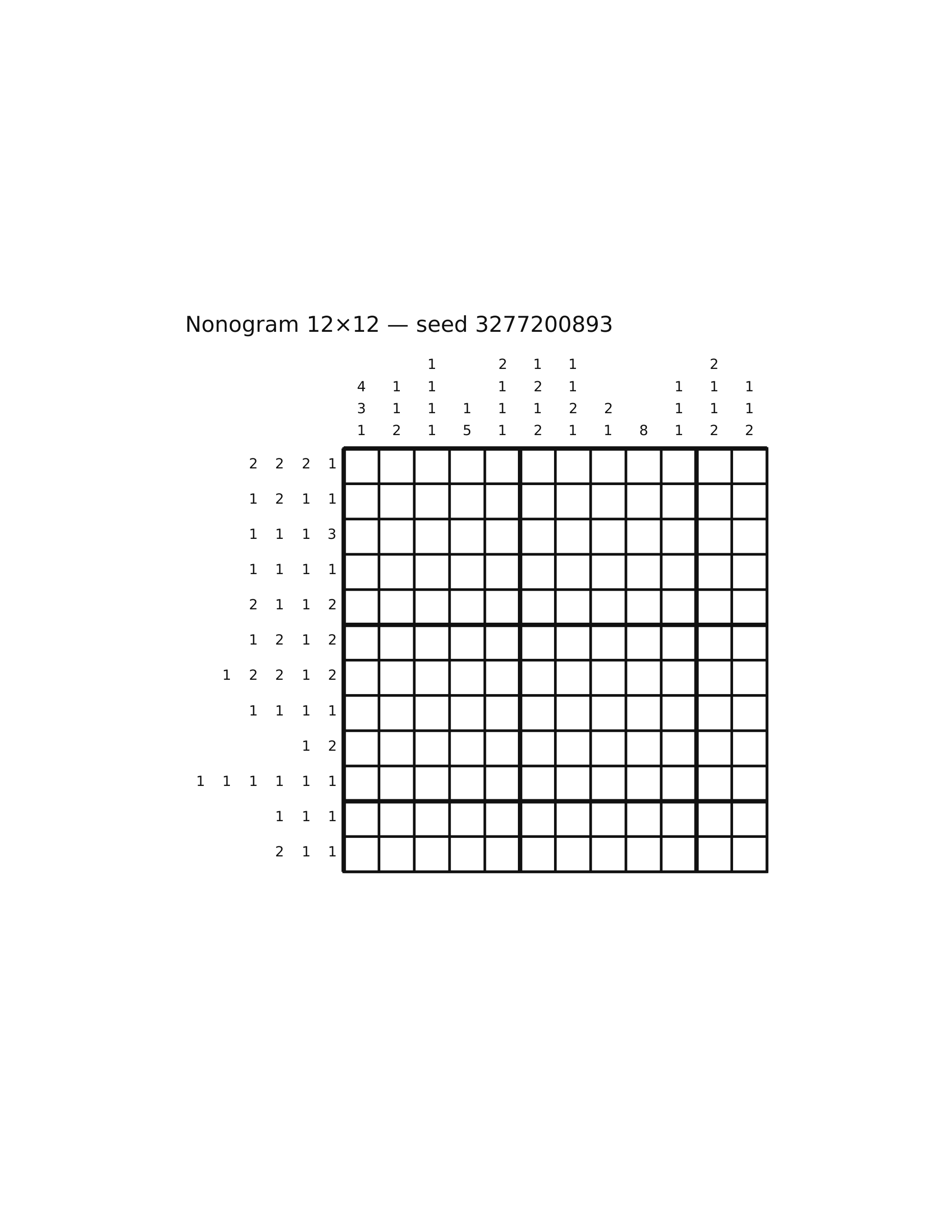 Nonogram 12×12 #65