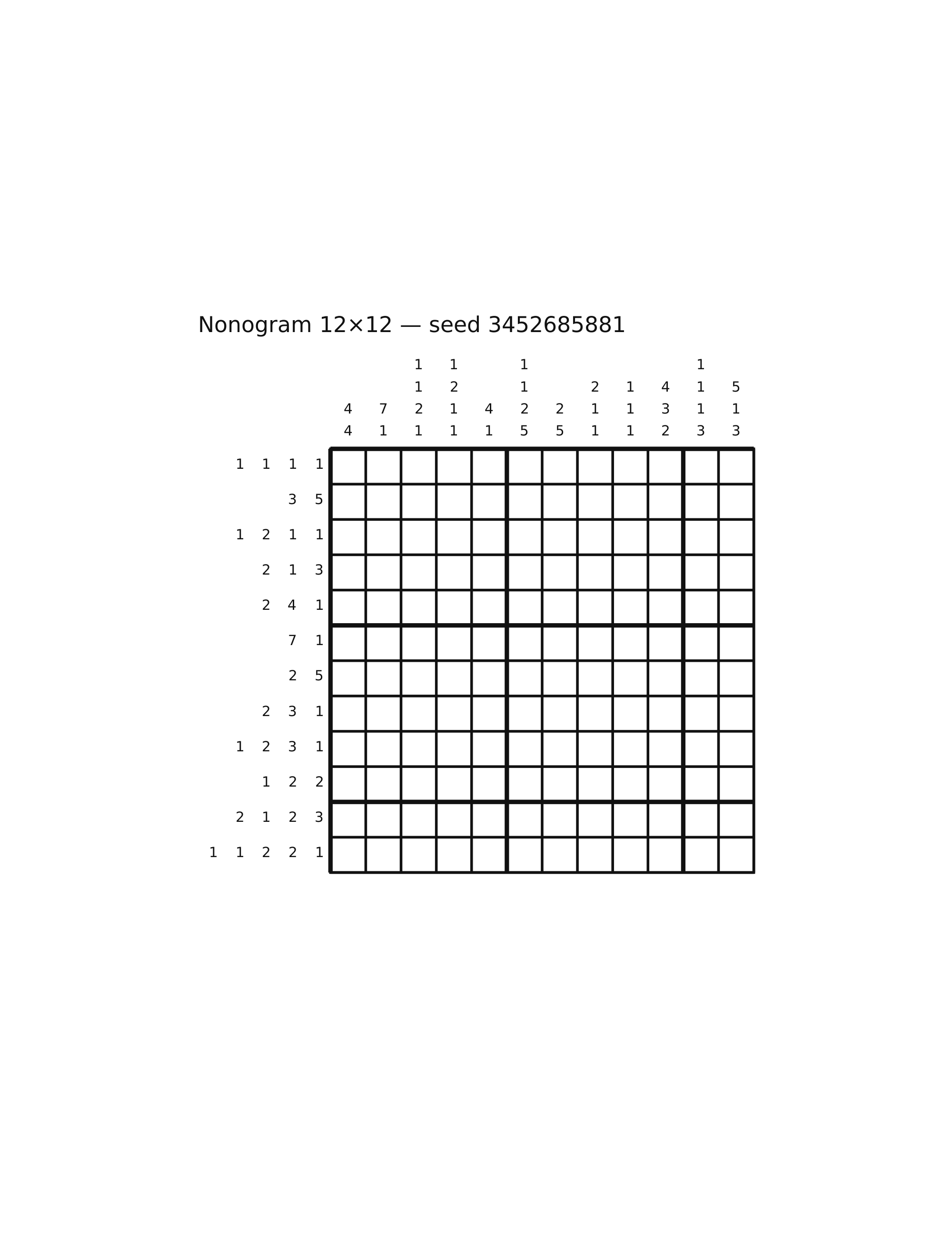 Nonogram 12×12 #62