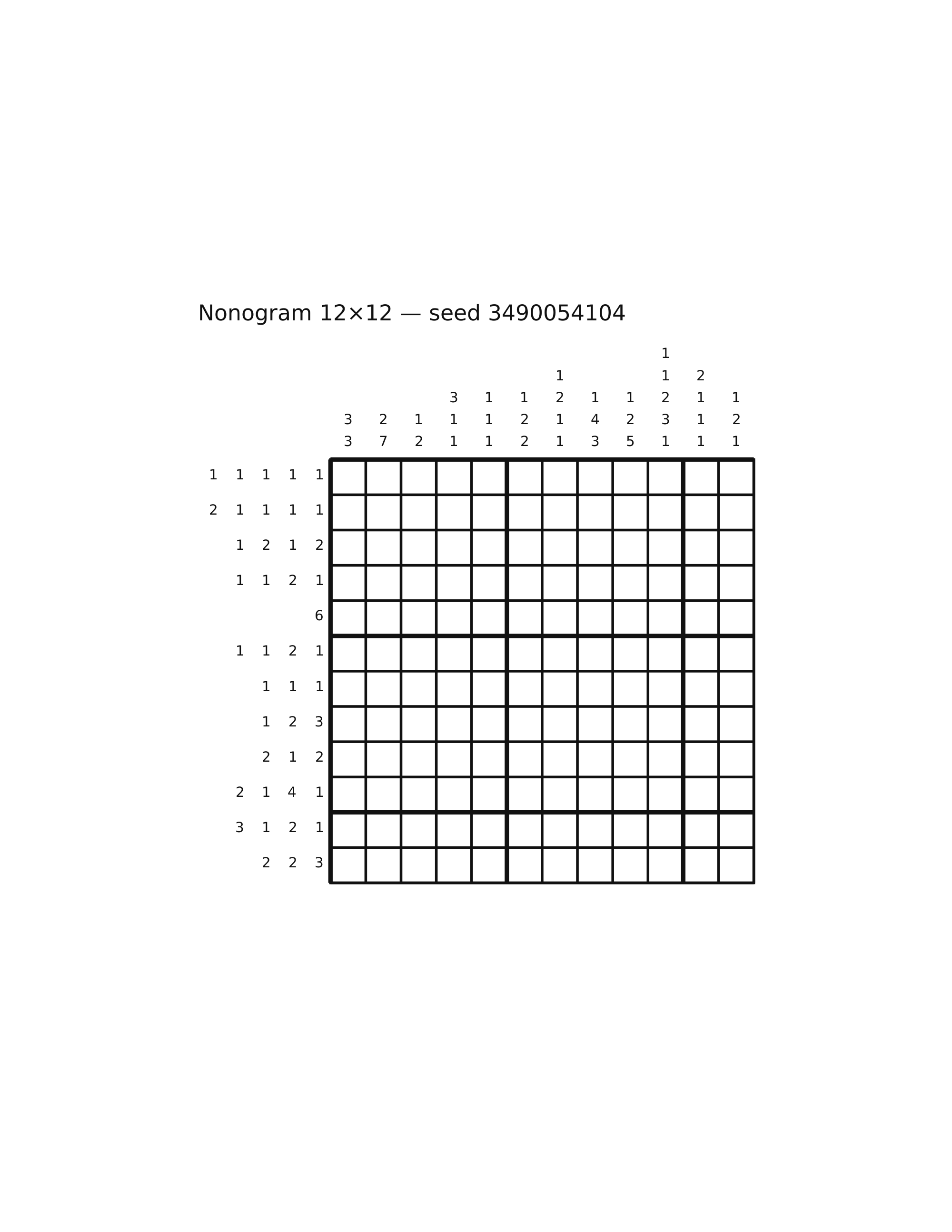 Nonogram 12×12 #79