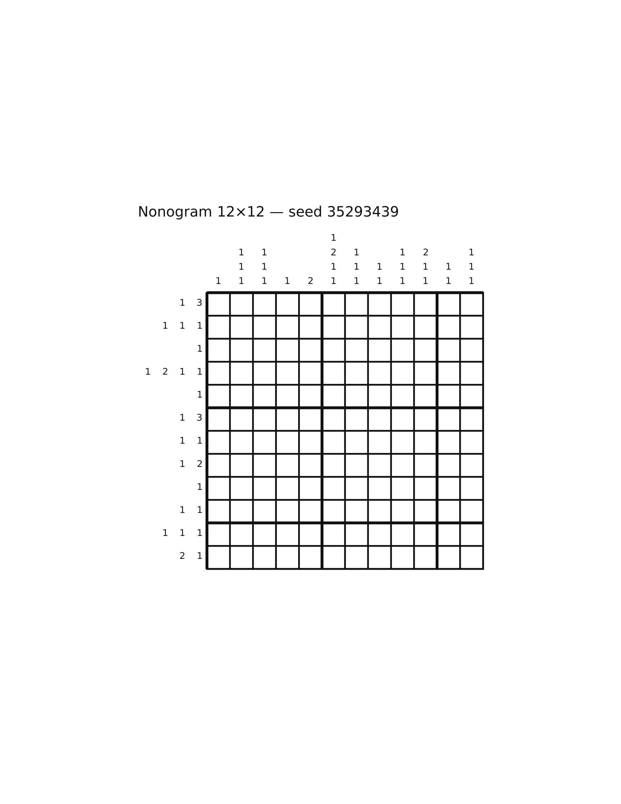 Nonogram 12×12 #69