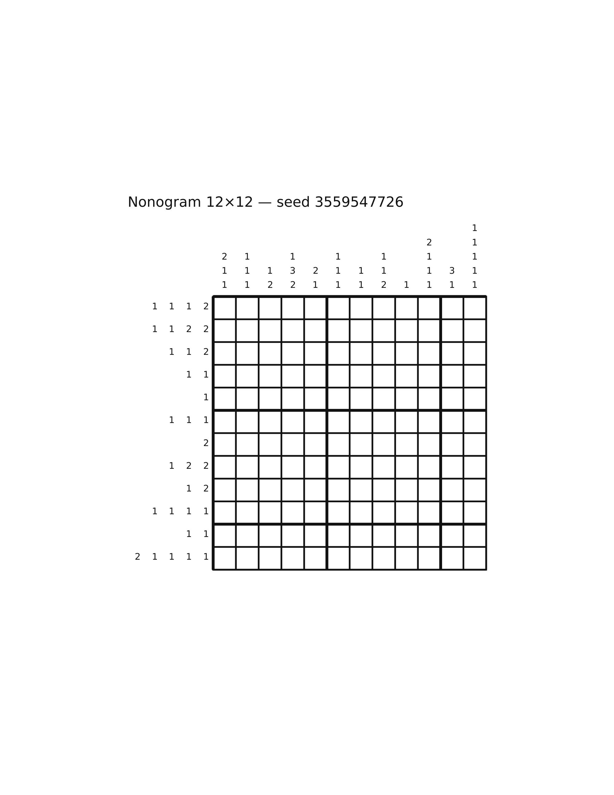 Nonogram 12×12 #60