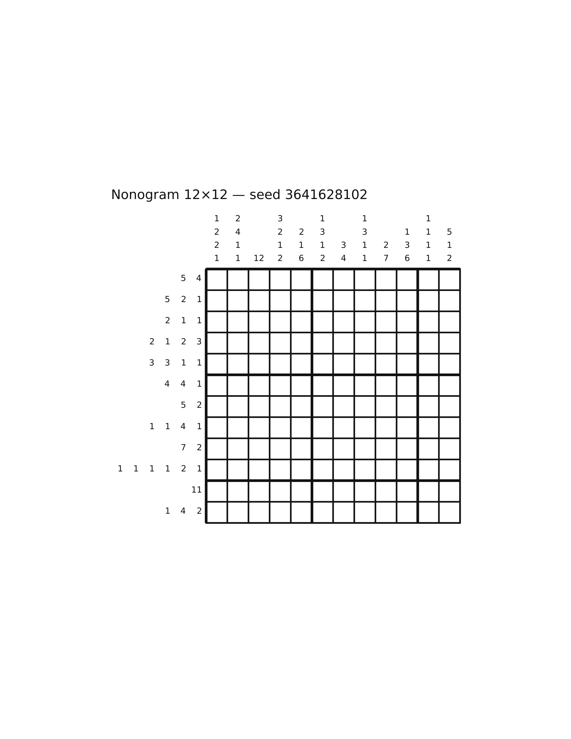 Nonogram 12×12 #68
