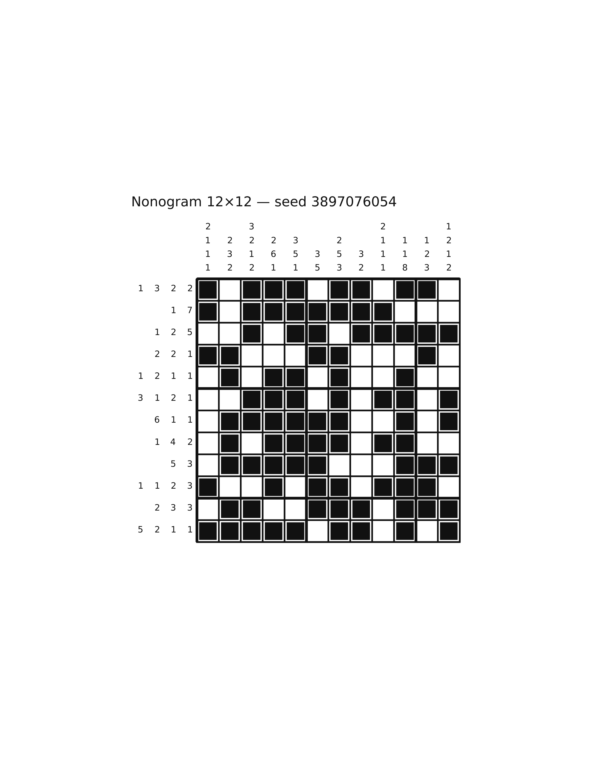 Nonogram 12×12 #19 — solution