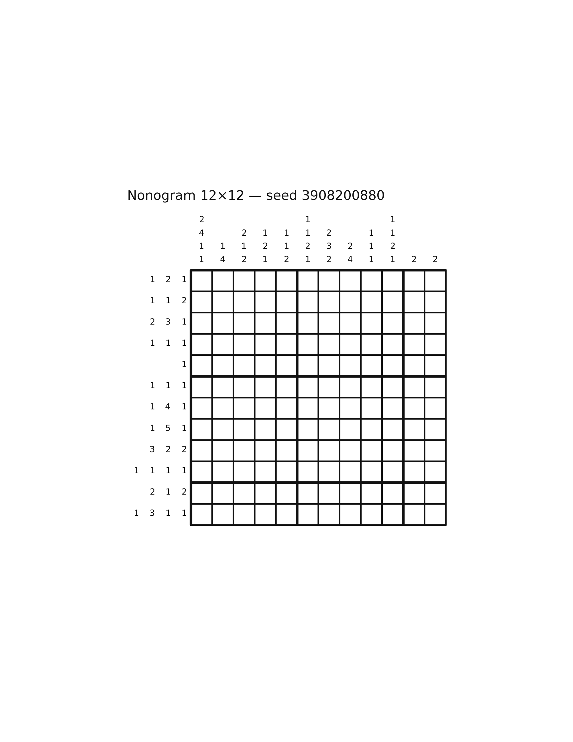 Nonogram 12×12 #70