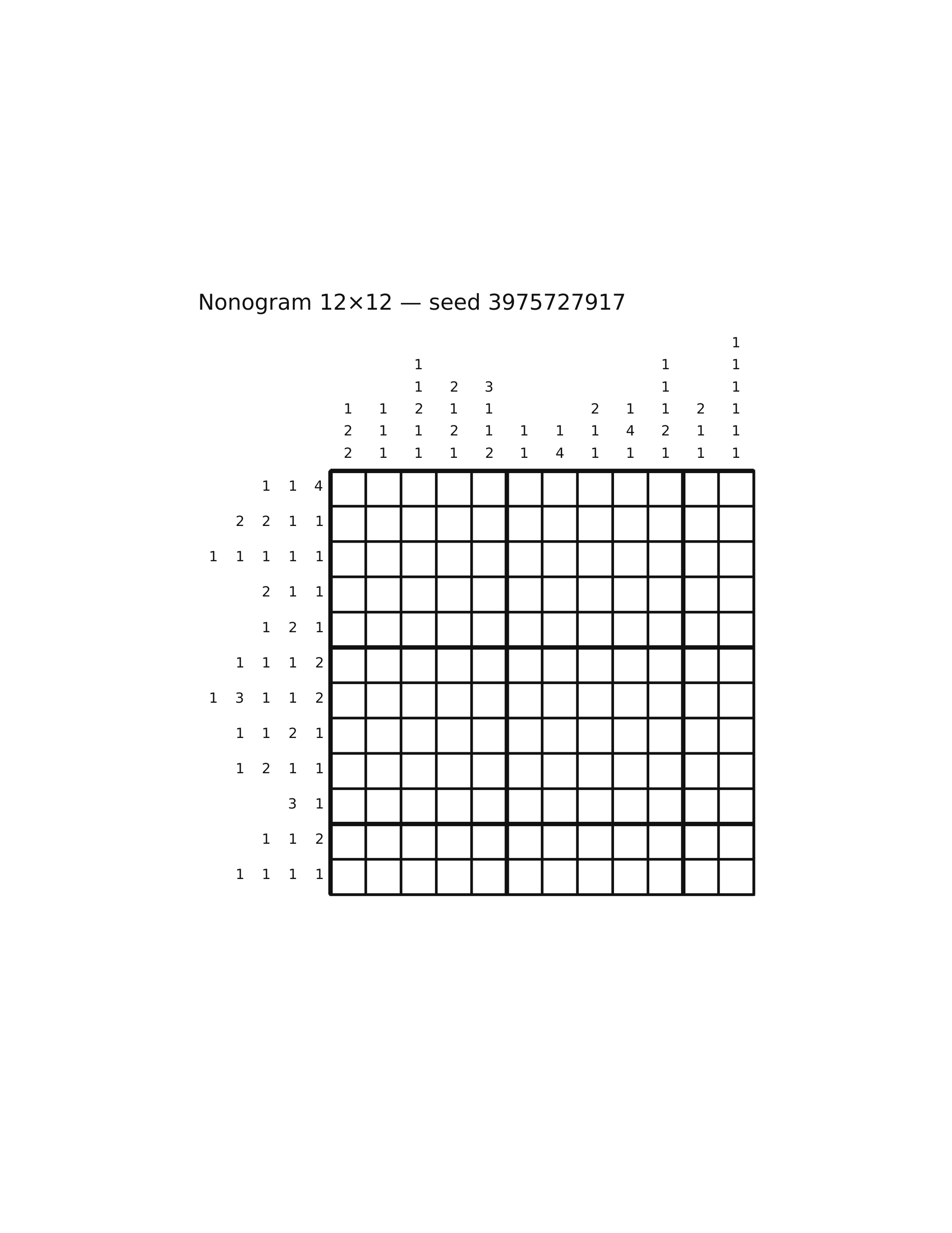Nonogram 12×12 #68