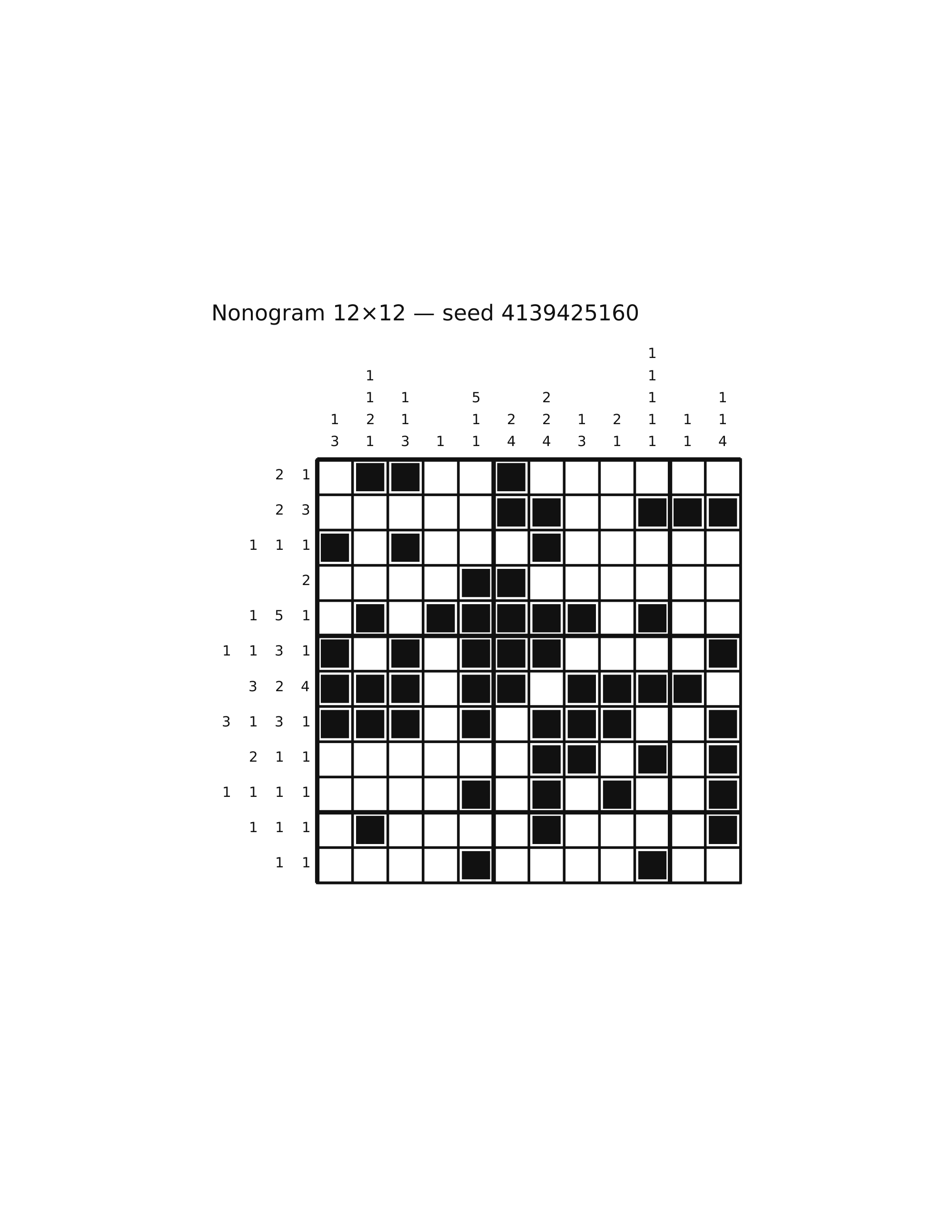 Nonogram 12×12 #4 — solution