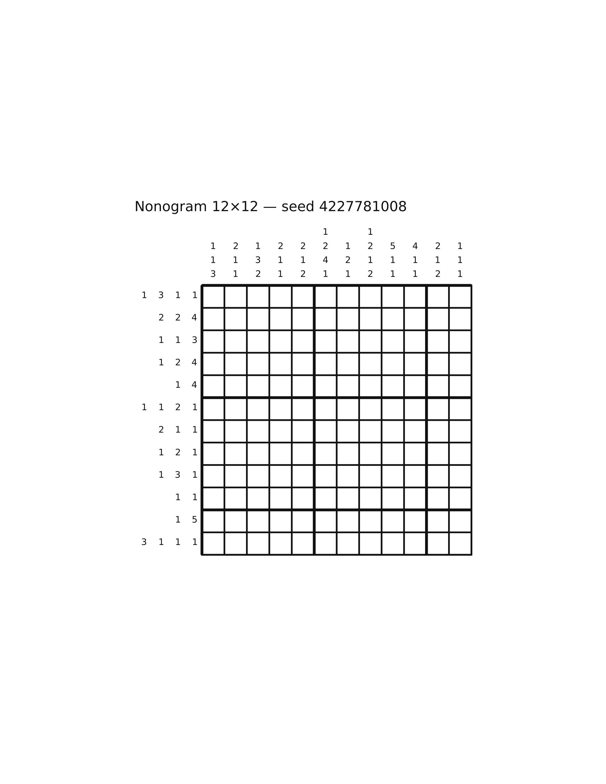 Nonogram 12×12 #20