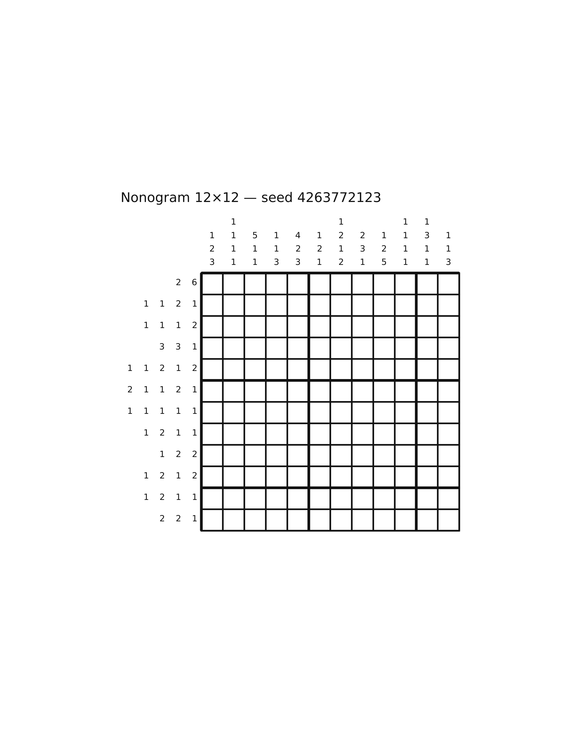 Nonogram 12×12 #31