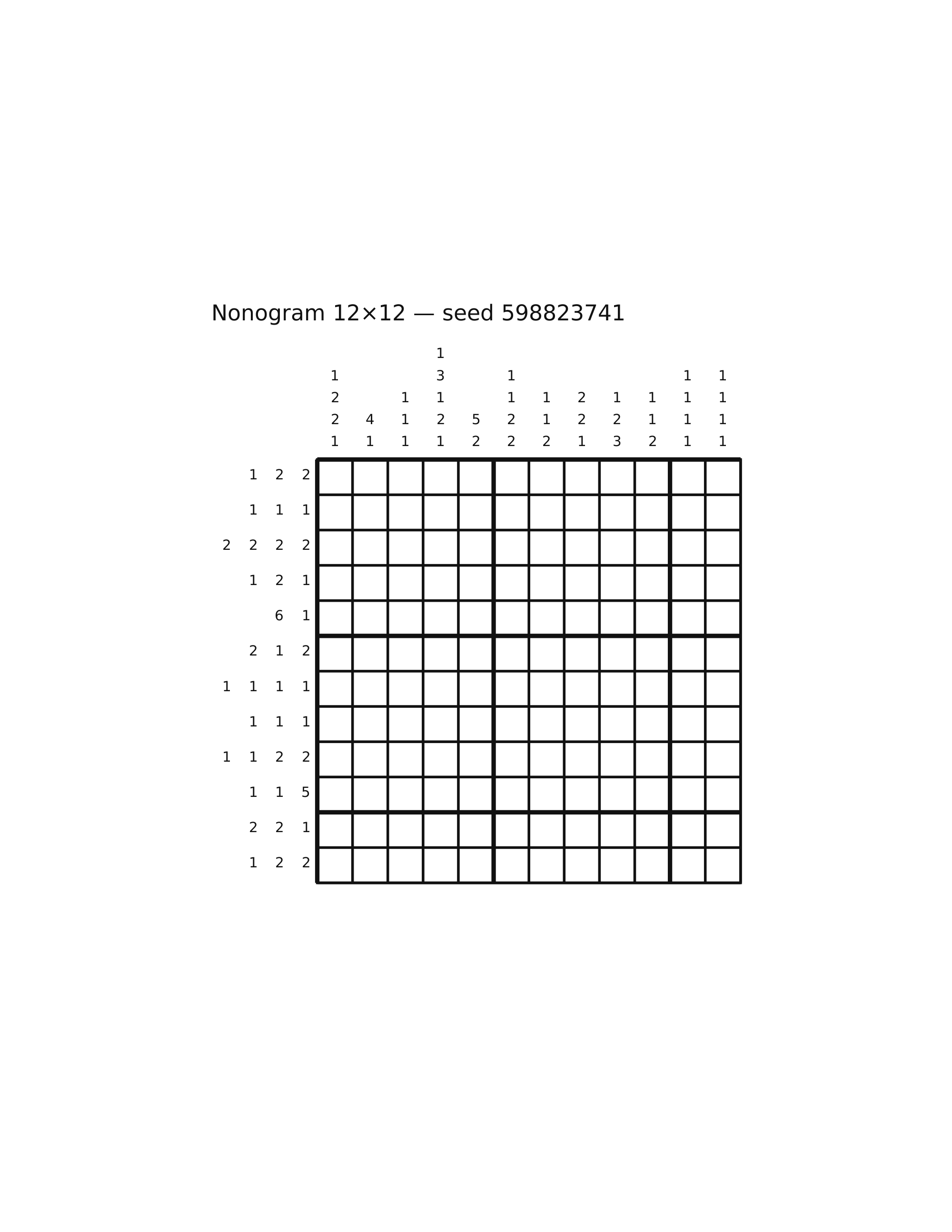 Nonogram 12×12 #66