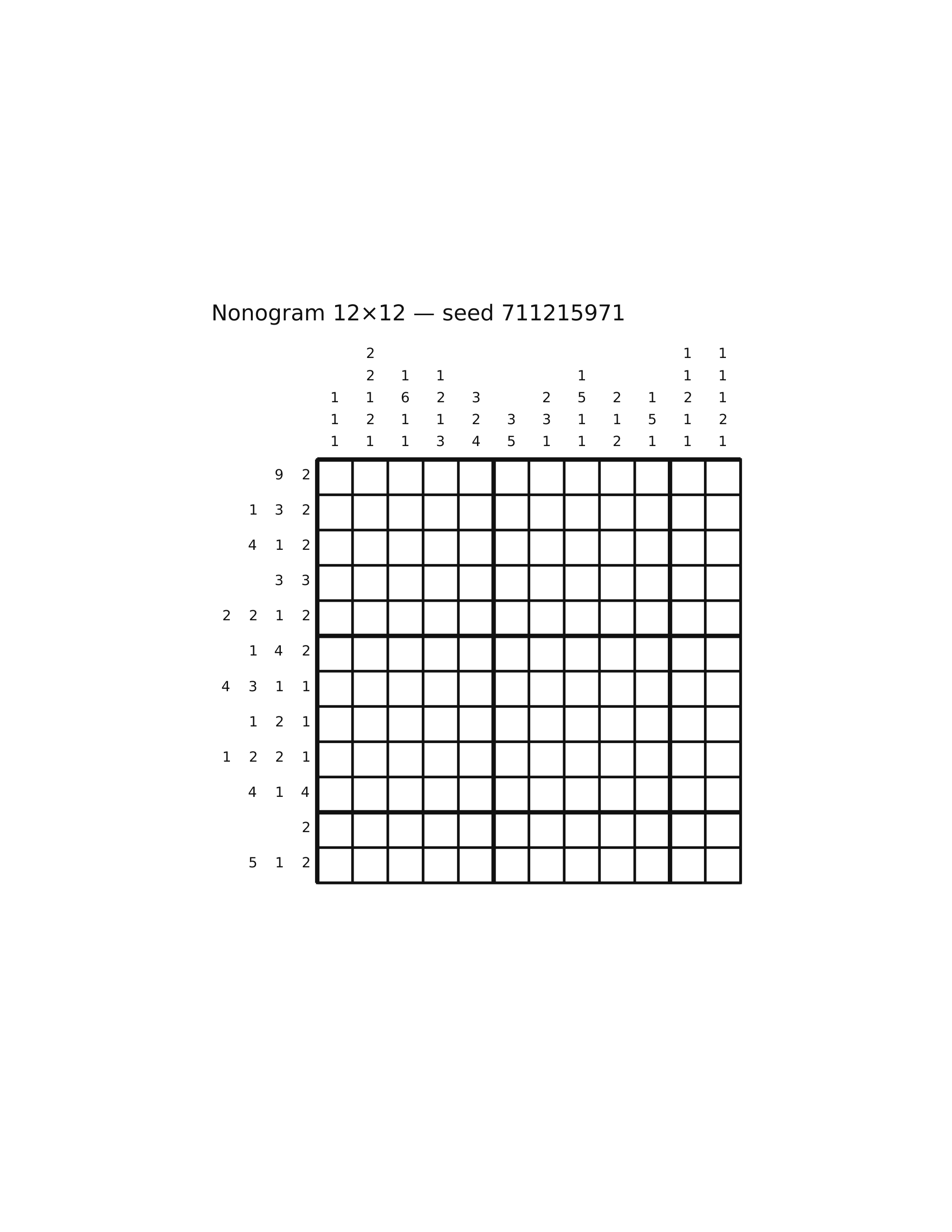 Nonogram 12×12 #64