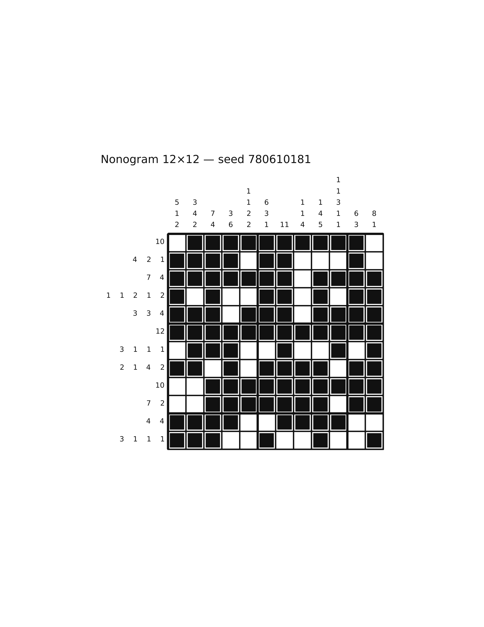 Nonogram 12×12 #12 — solution