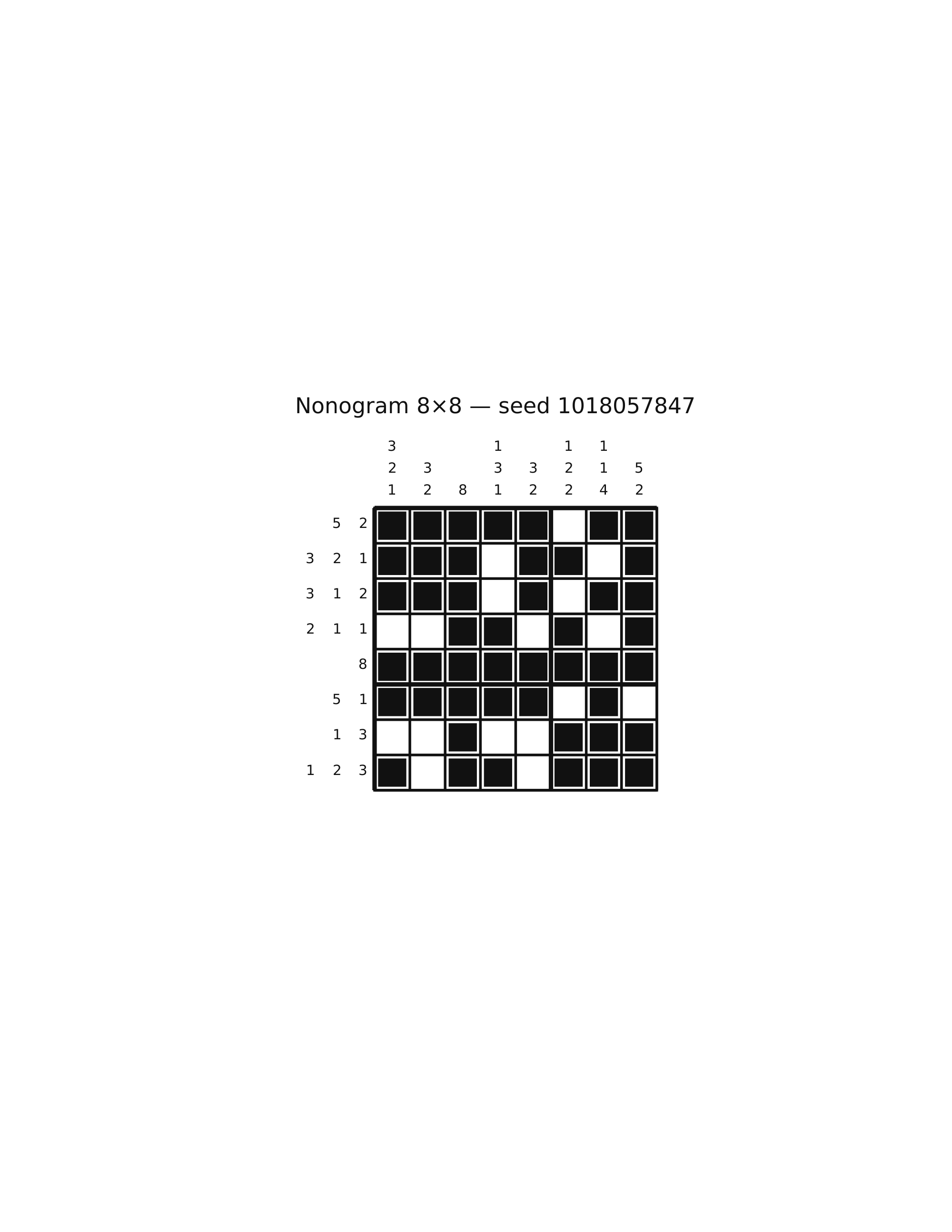 Nonogram 8×8 #60 — solution