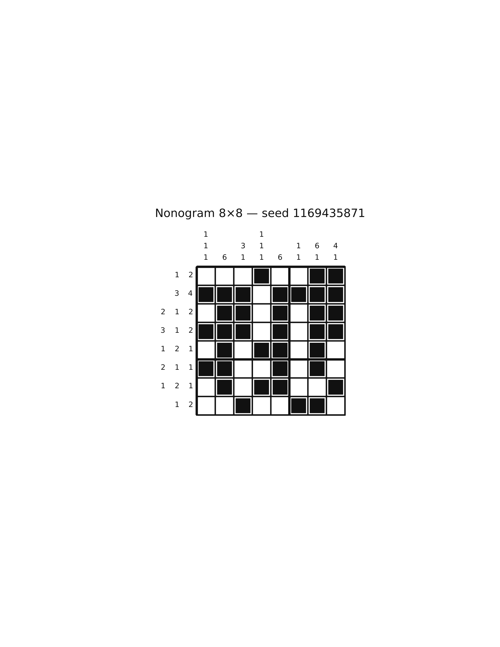 Nonogram 8×8 #63 — solution