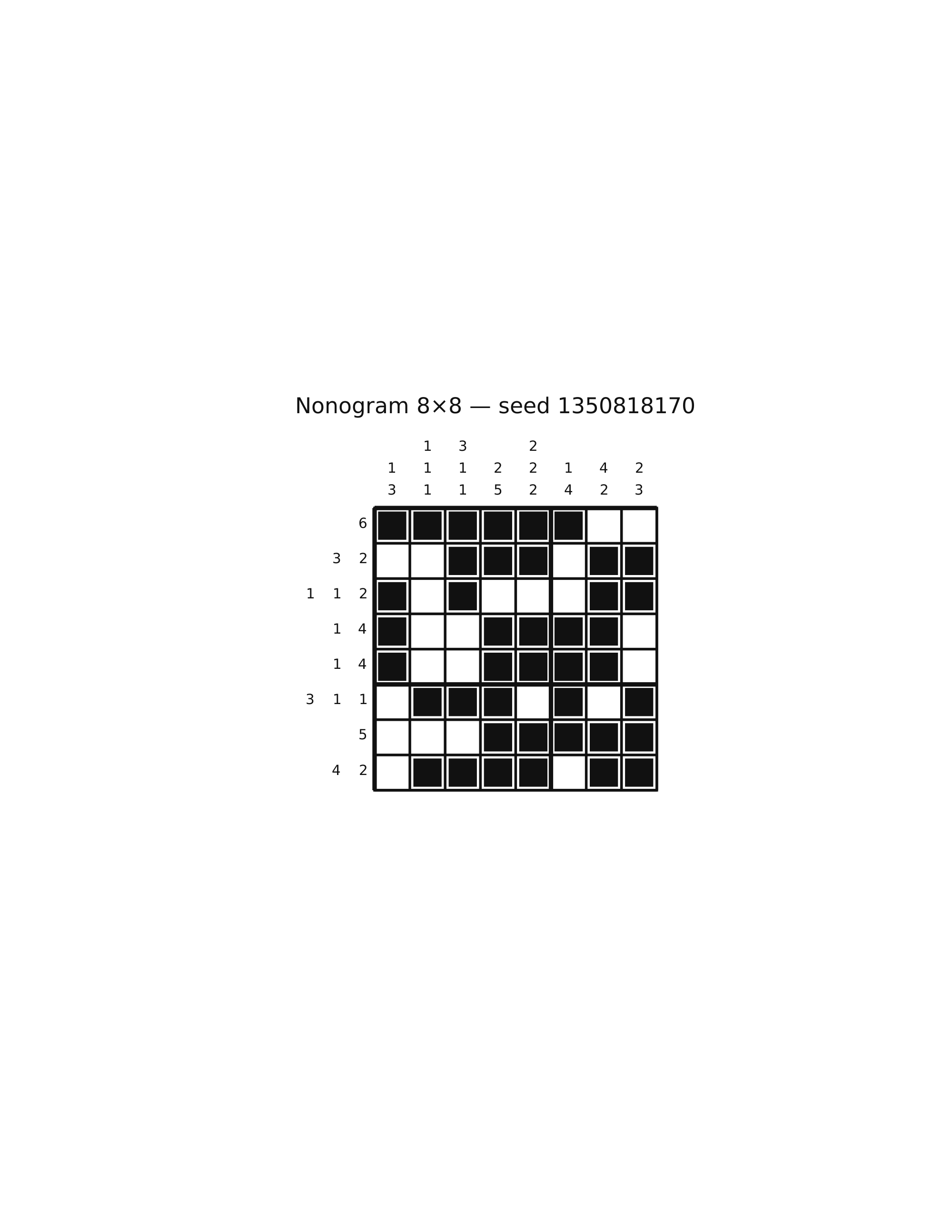 Nonogram 8×8 #48 — solution
