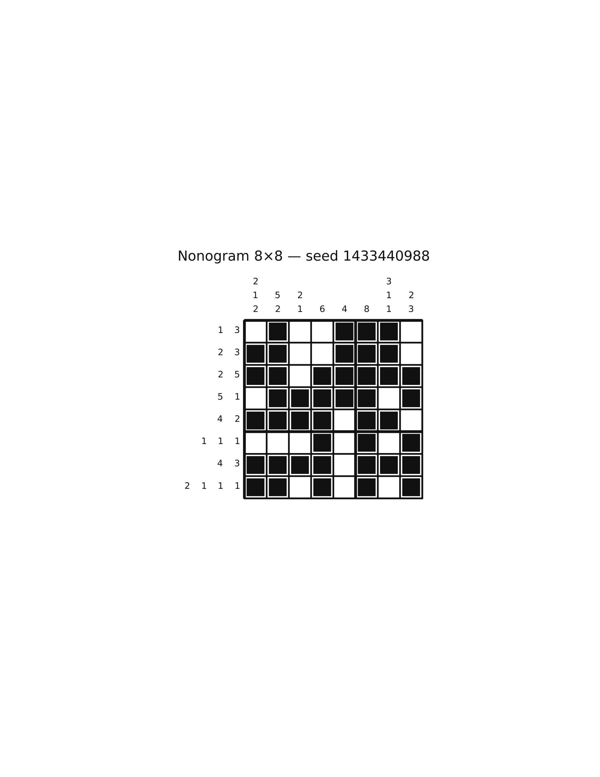 Nonogram 8×8 #30 — solution