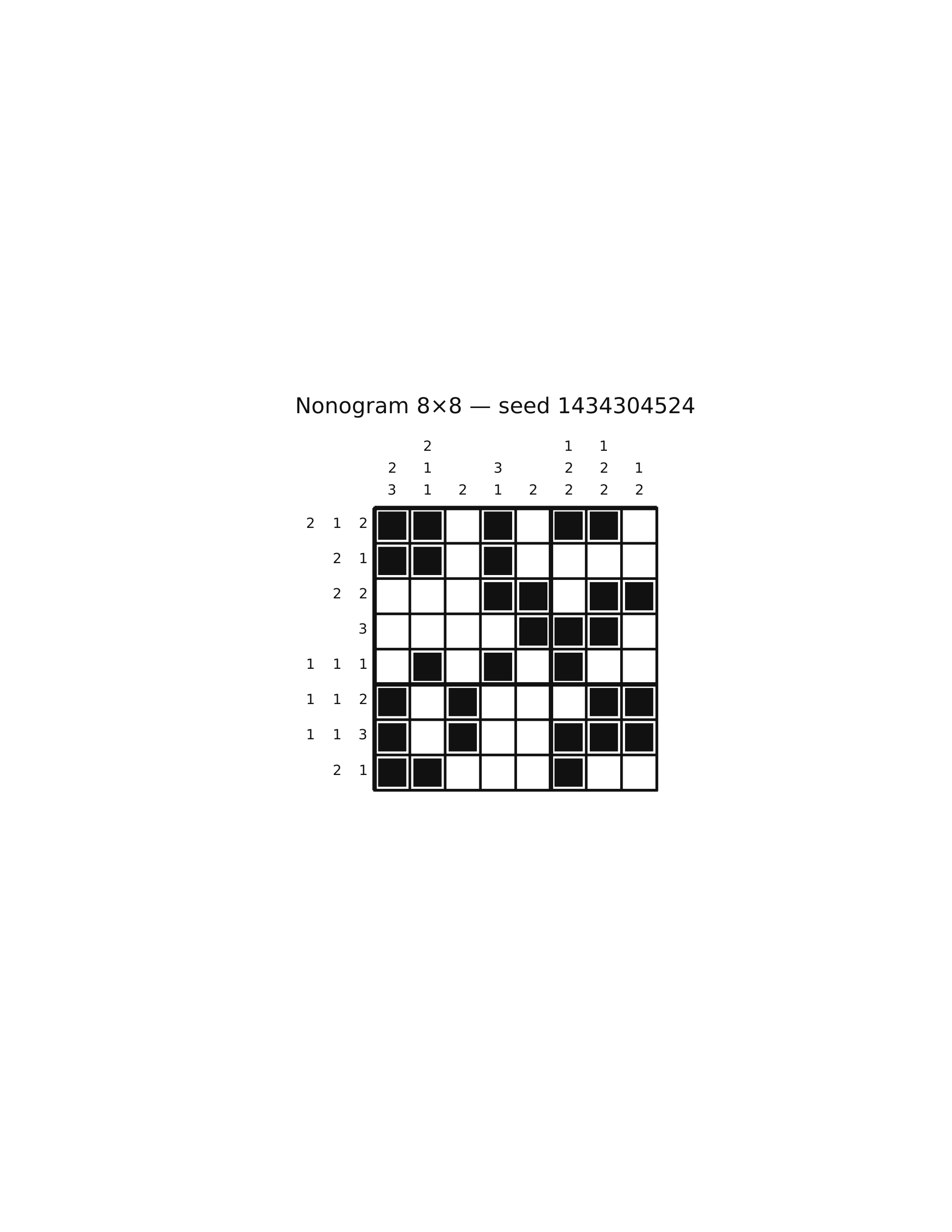 Nonogram 8×8 #52 — solution