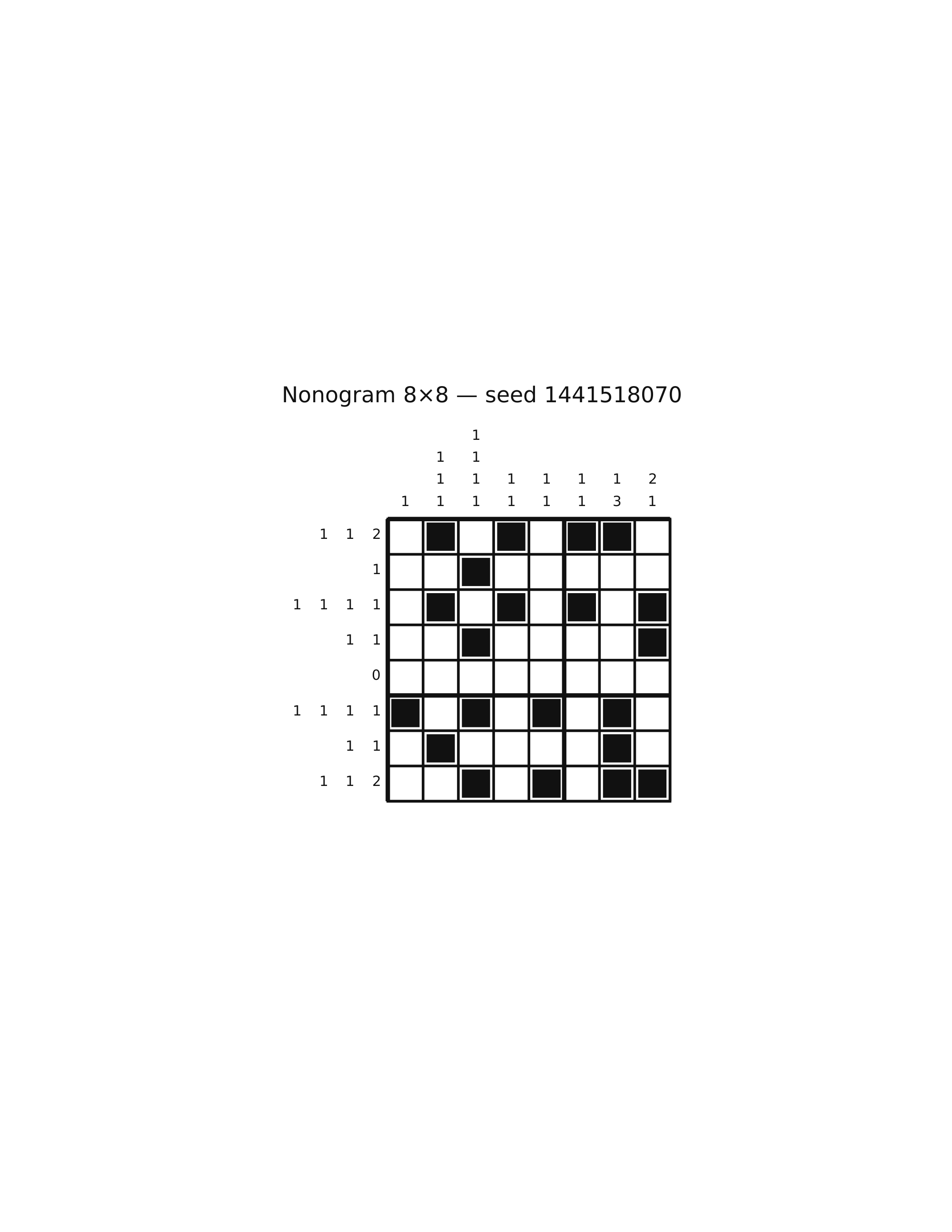 Nonogram 8×8 #59 — solution